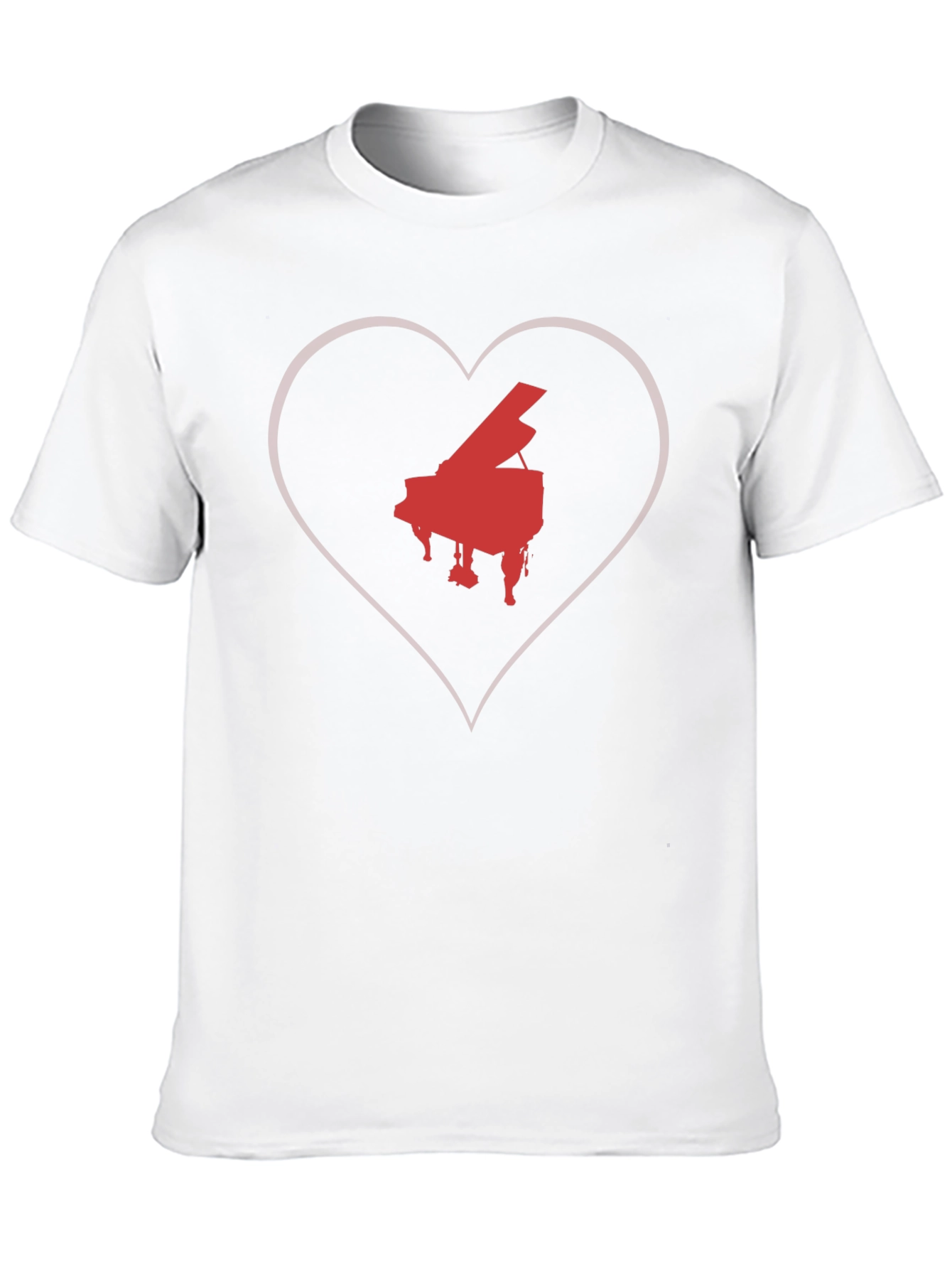 Piano Heart T-Shirt - Music Lover Tee