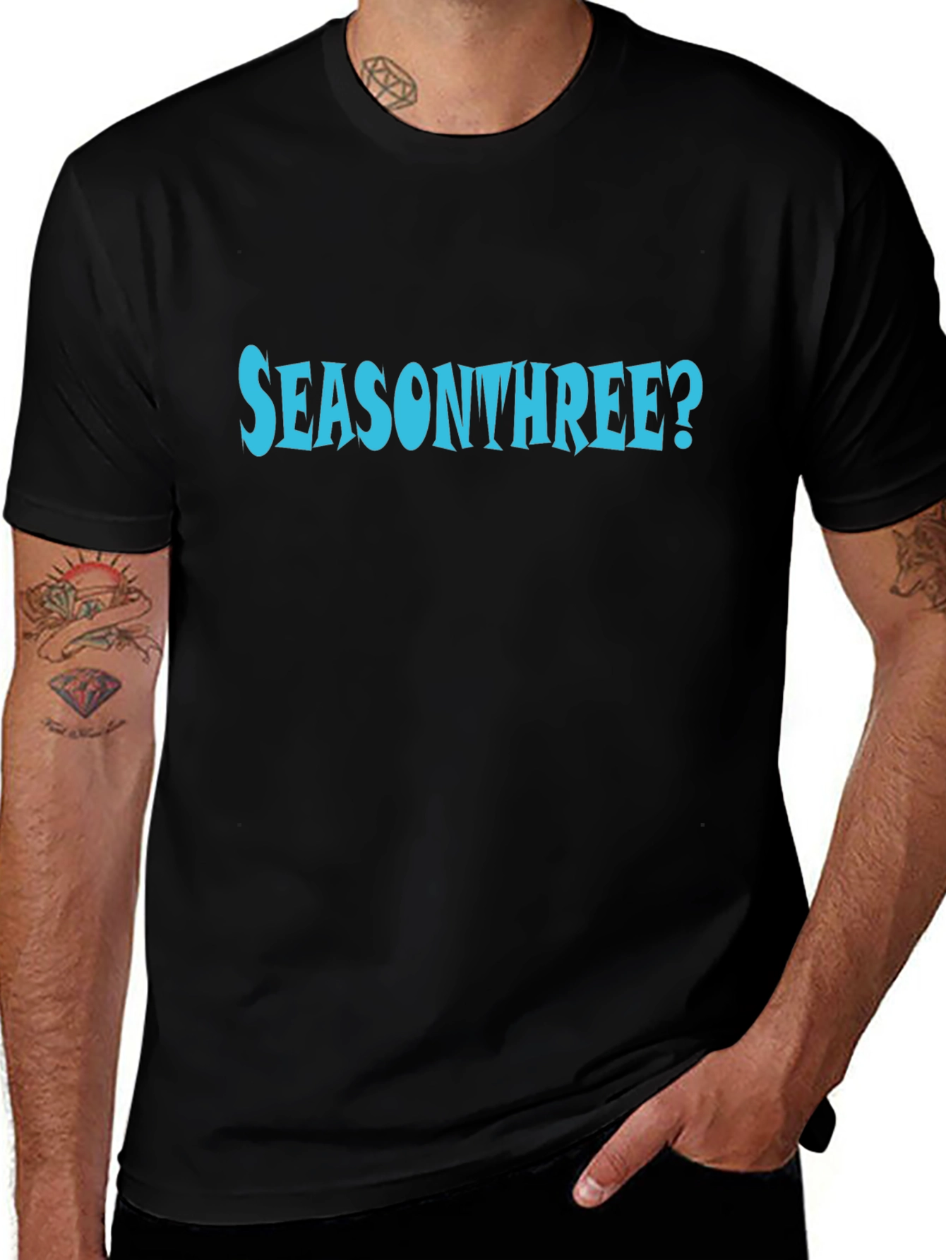 Season Three? Graphic T-Shirt - Black