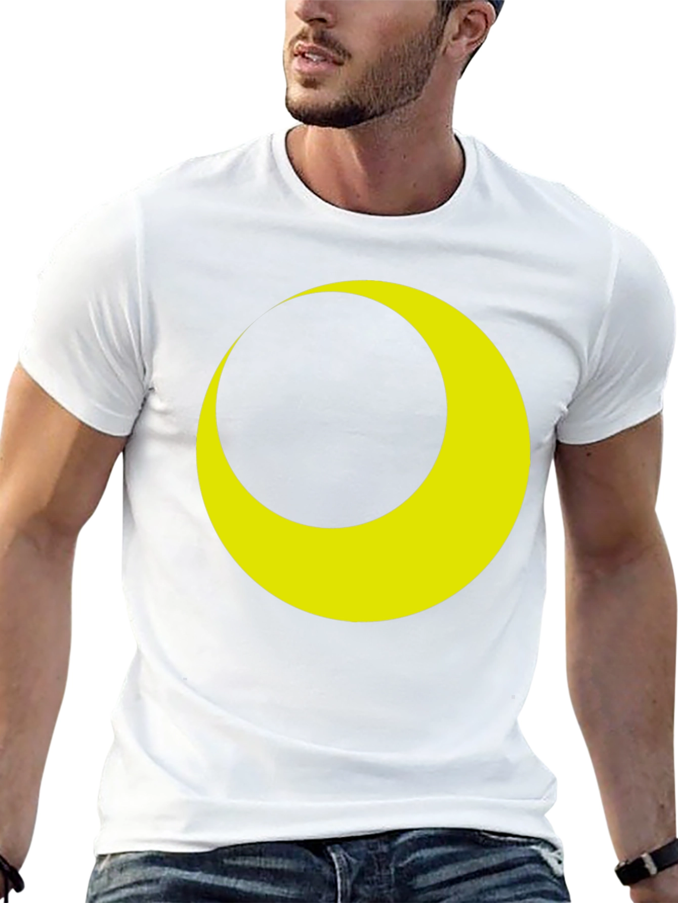 Crescent Moon Graphic Tee - Stylish Black T-Shirt