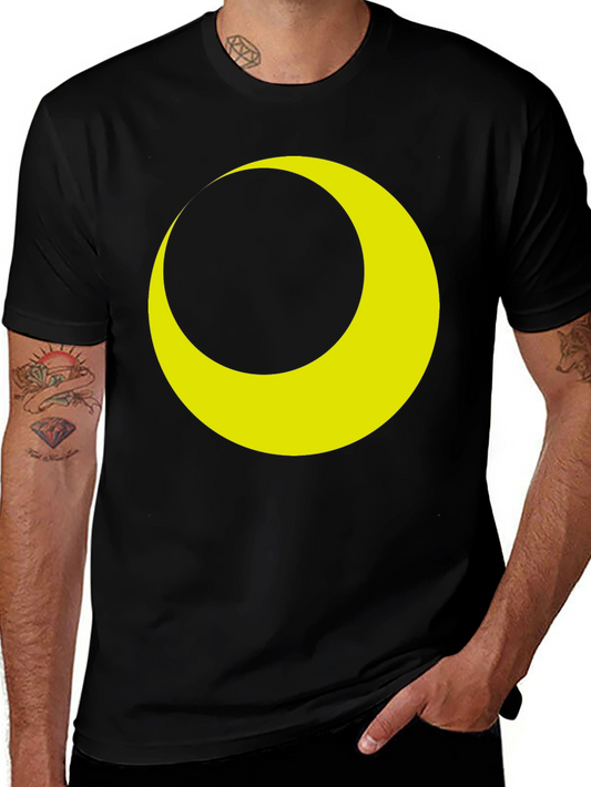 Crescent Moon Graphic Tee - Stylish Black T-Shirt