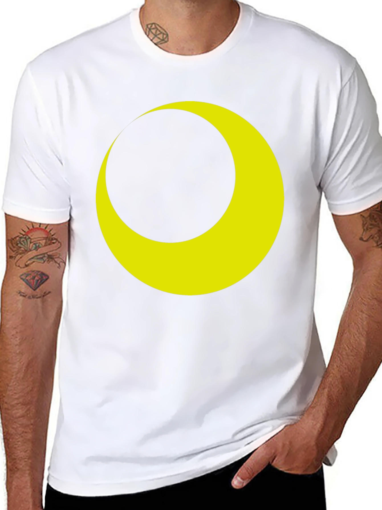Crescent Moon Graphic Tee - Stylish Black T-Shirt