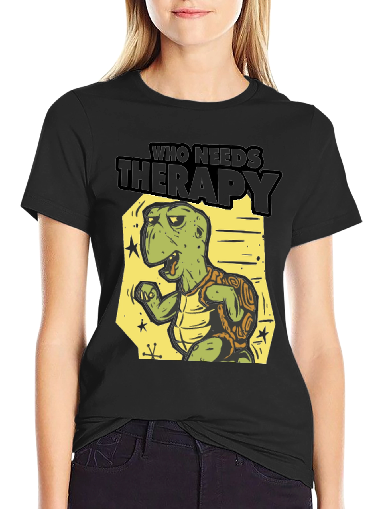 Who Needs Therapy Turtle T-Shirt
