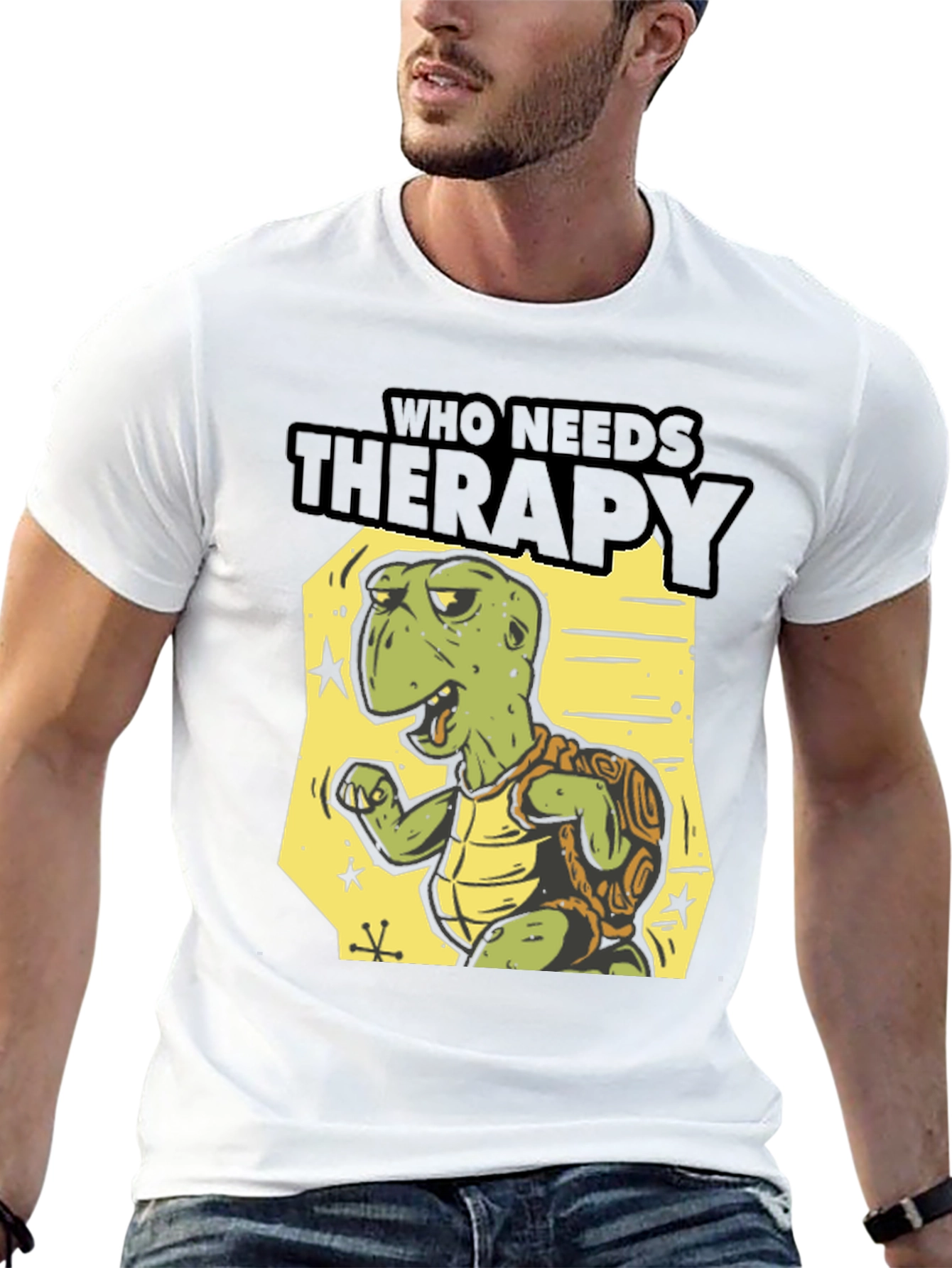 Who Needs Therapy Turtle T-Shirt