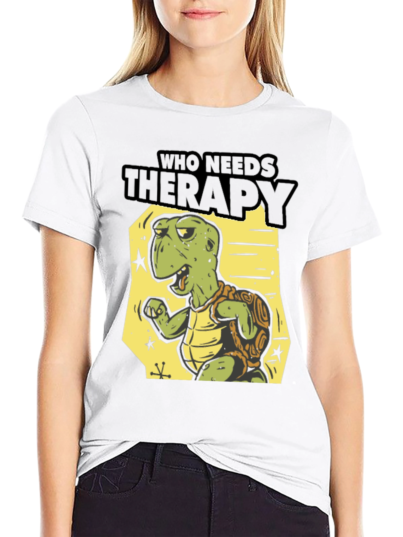 Who Needs Therapy Turtle T-Shirt