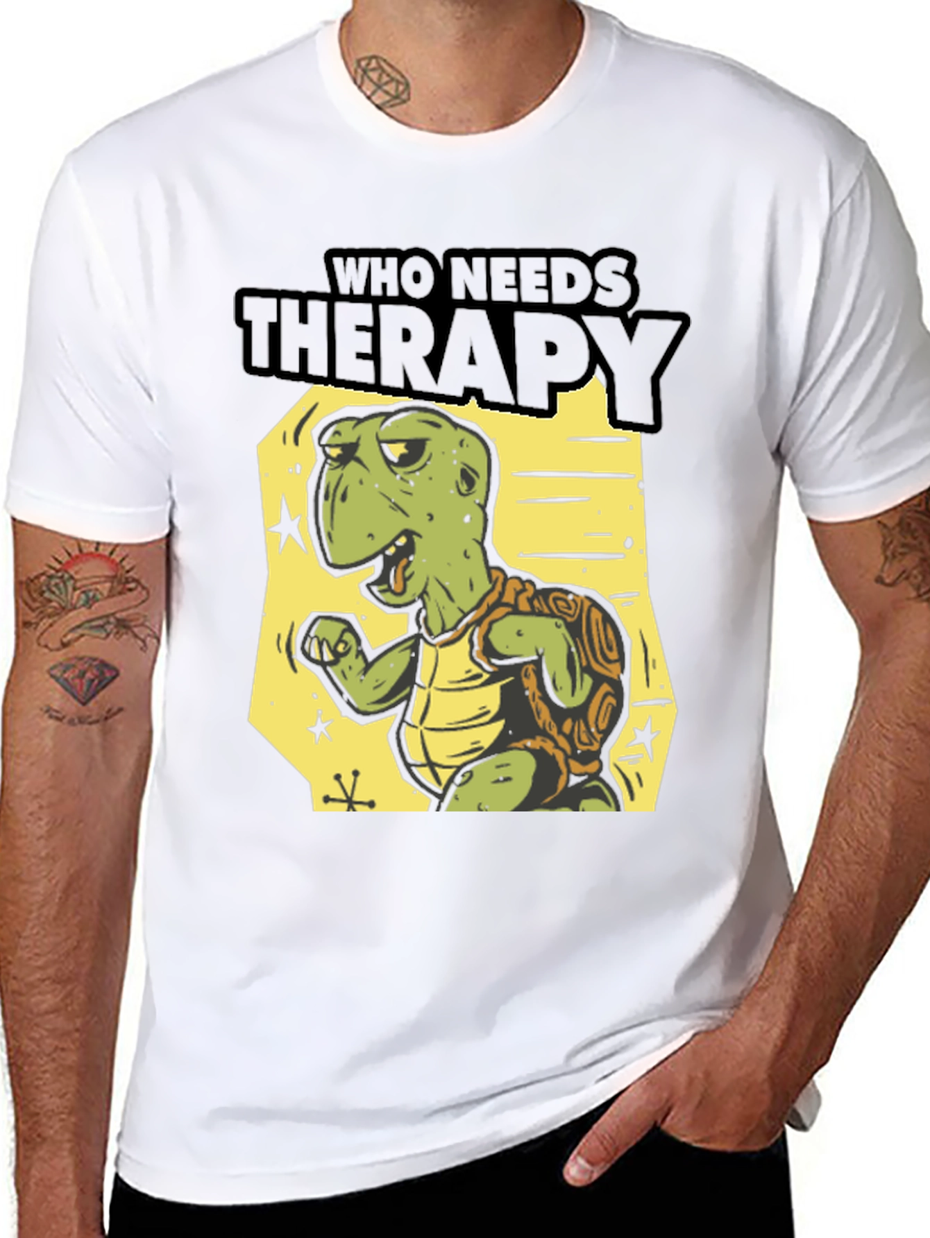 Who Needs Therapy Turtle T-Shirt