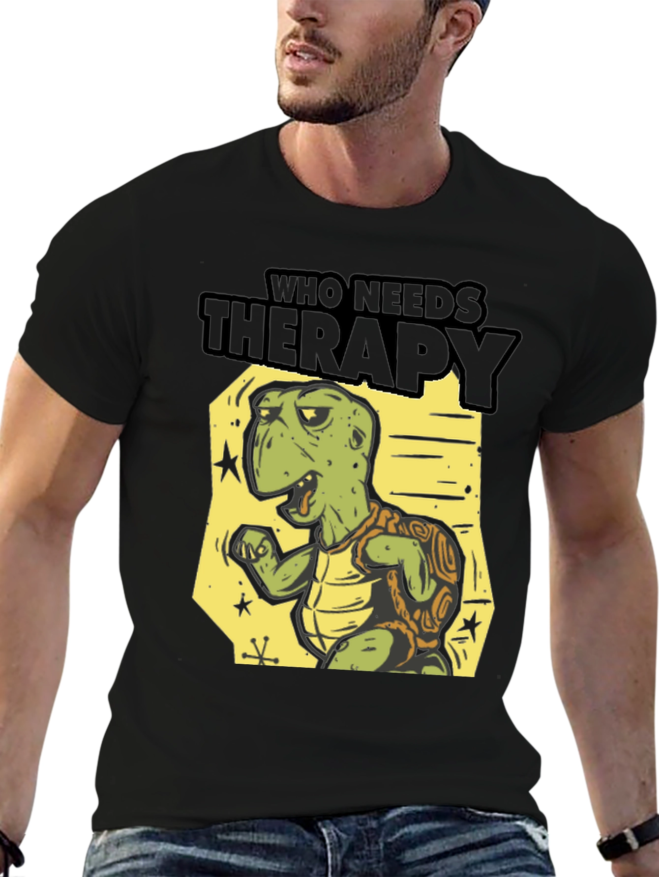 Who Needs Therapy Turtle T-Shirt