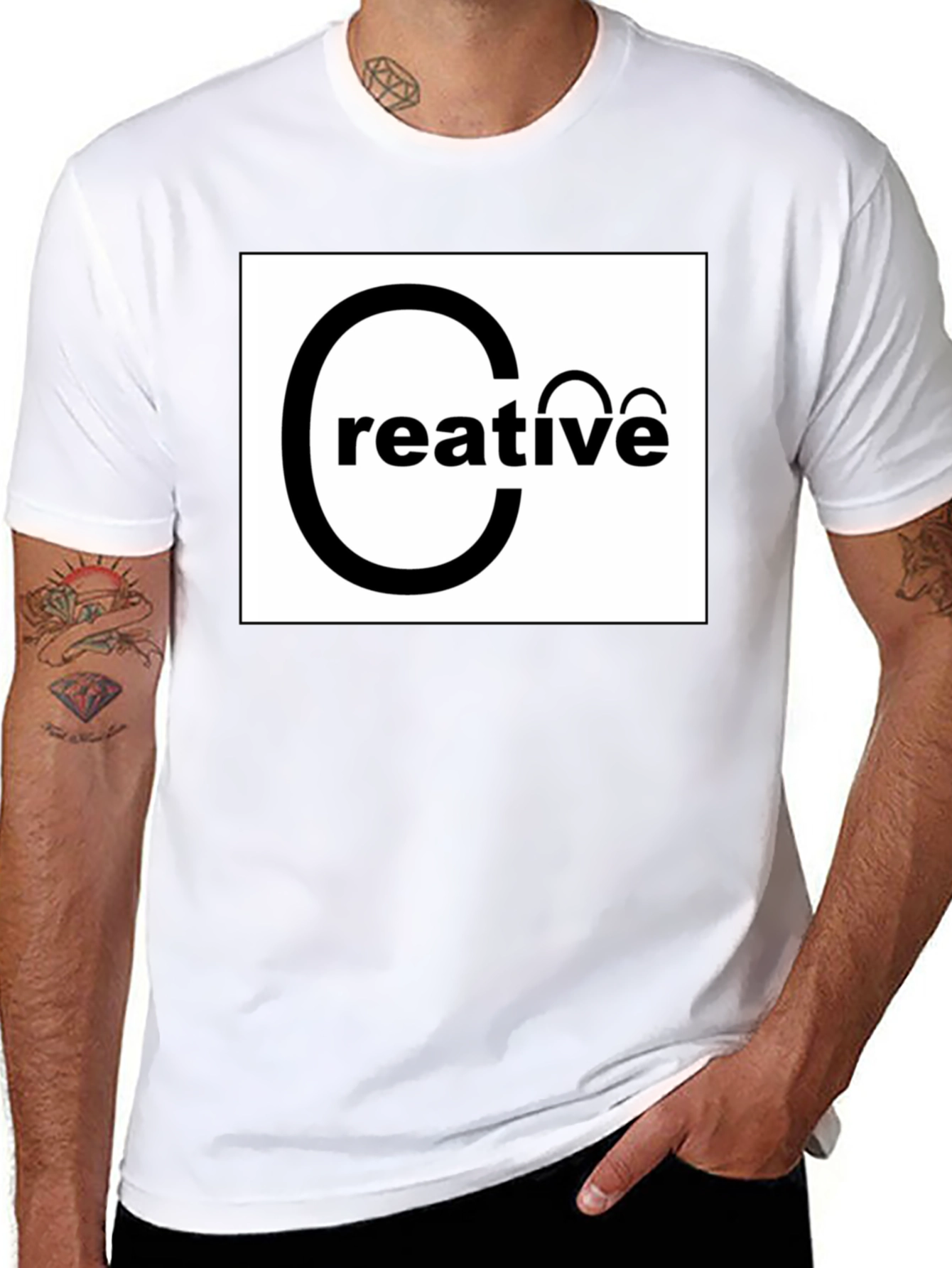 Creative Graphic Black T-Shirt