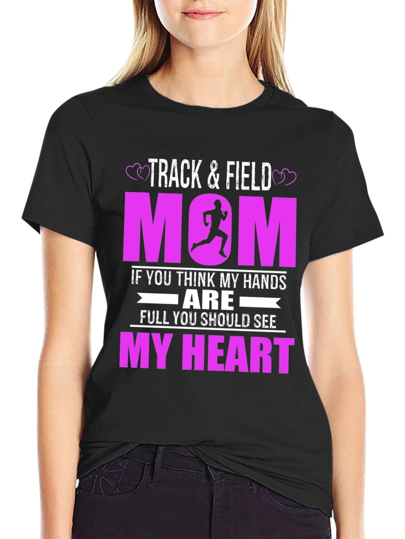 Track and Field Mom Graphic T-Shirt