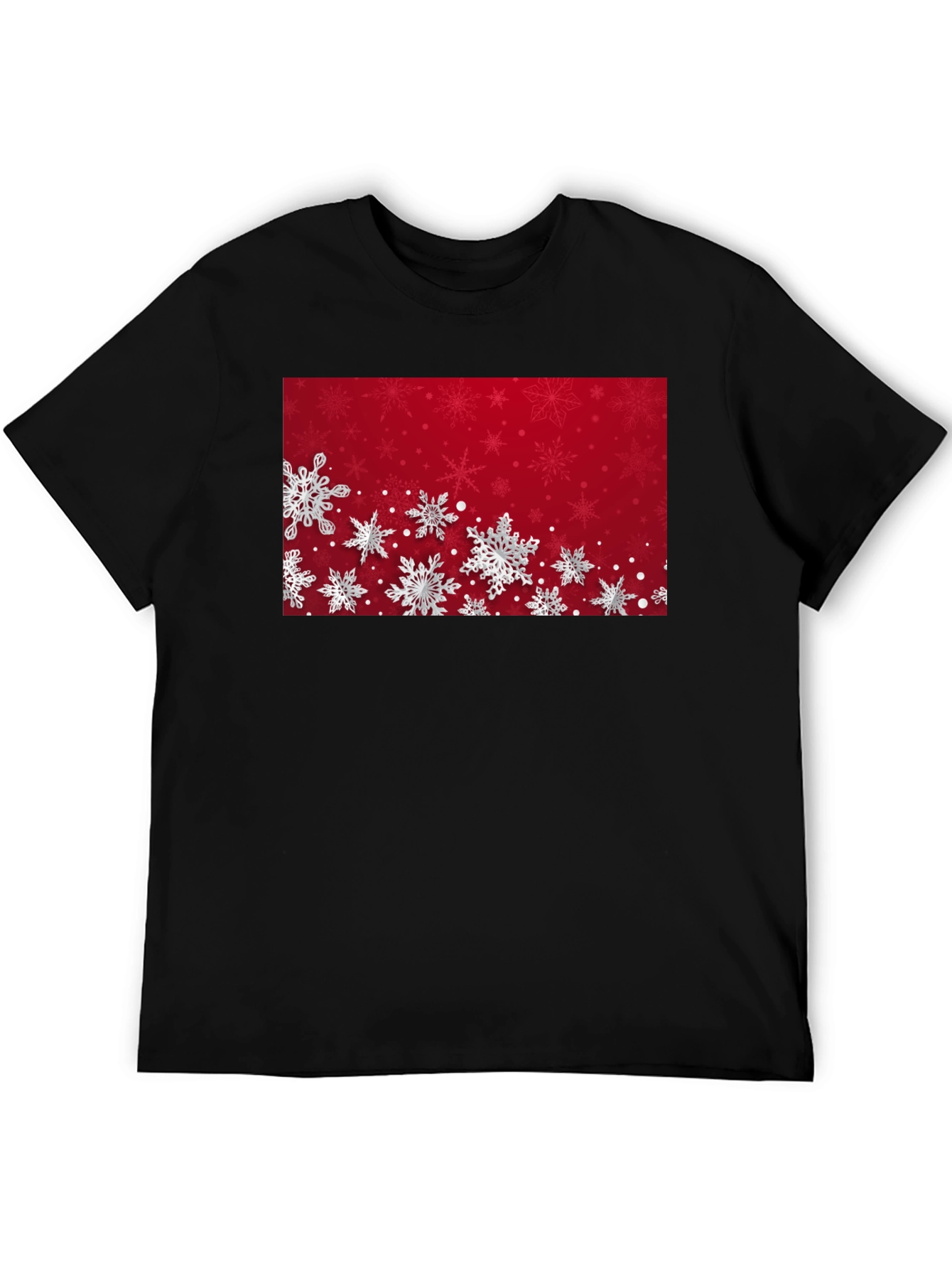 Snowflake Graphic T-Shirt - Festive Holiday Apparel