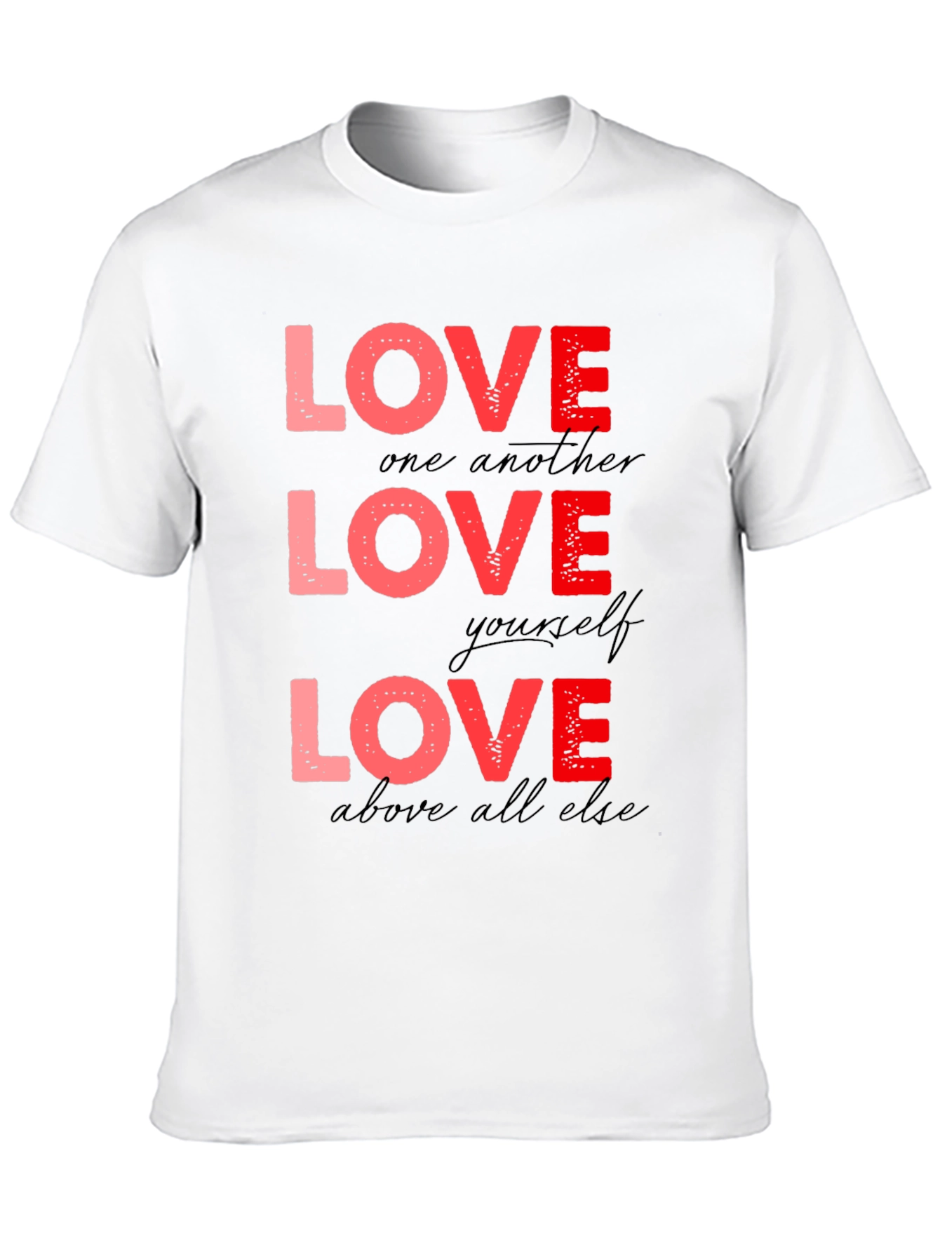 Love One Another T-Shirt - Red Design