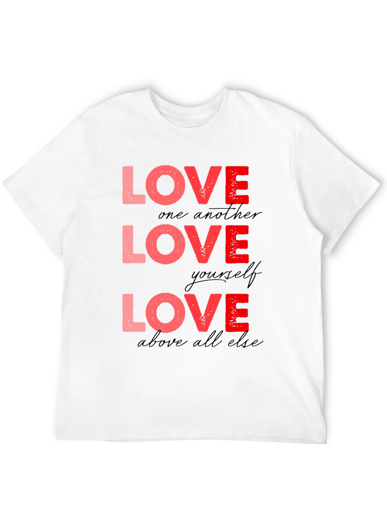 Love One Another T-Shirt - Red Design