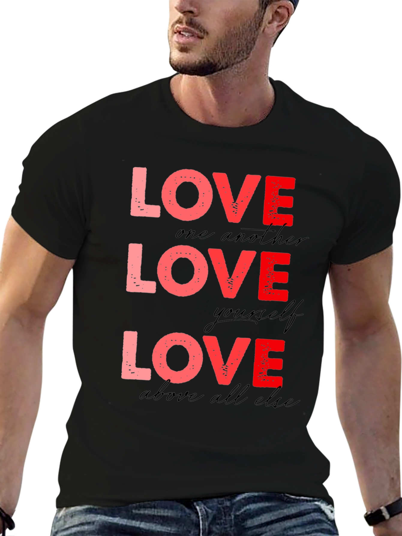 Love One Another T-Shirt - Red Design