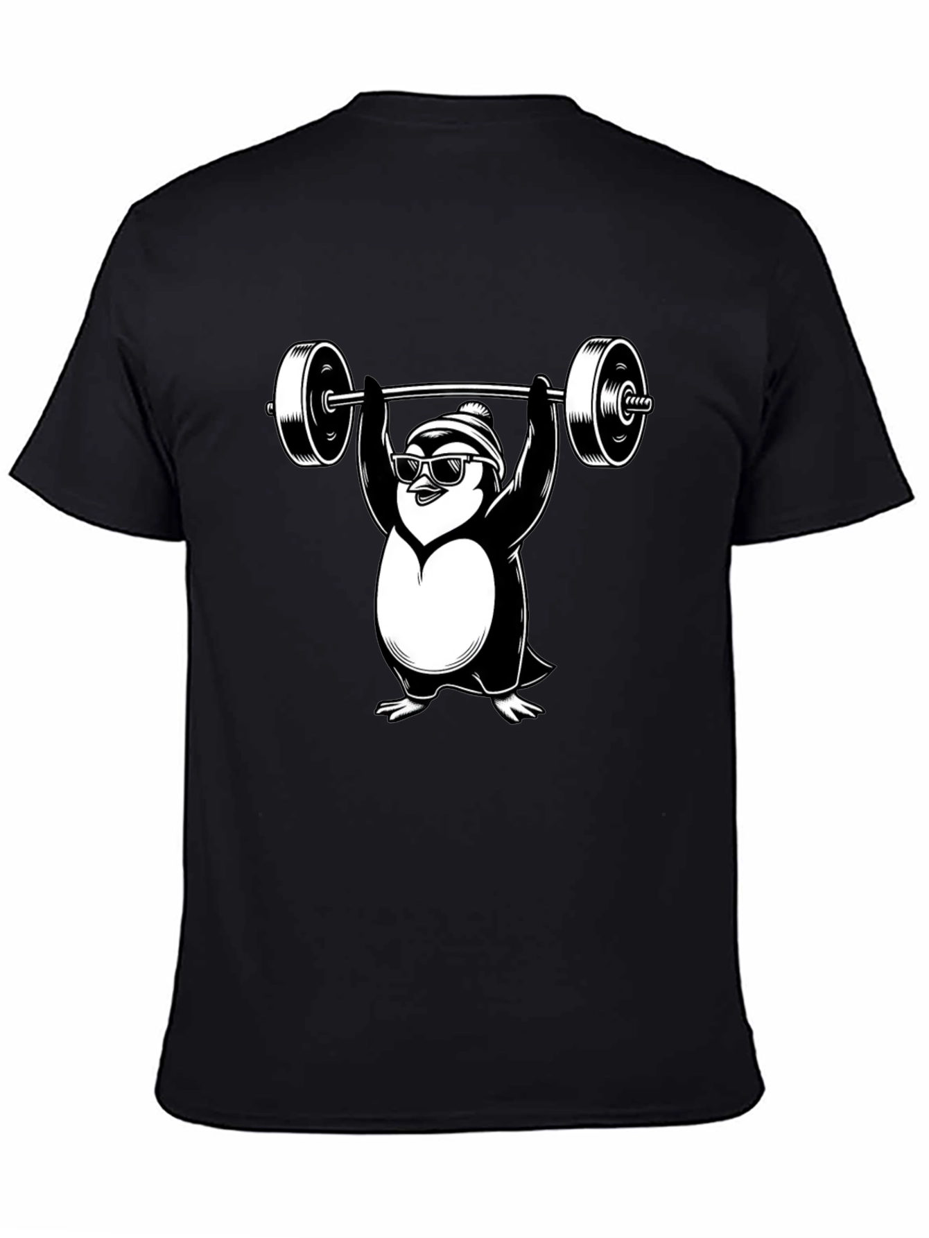 Penguin Weightlifting Graphic Tee