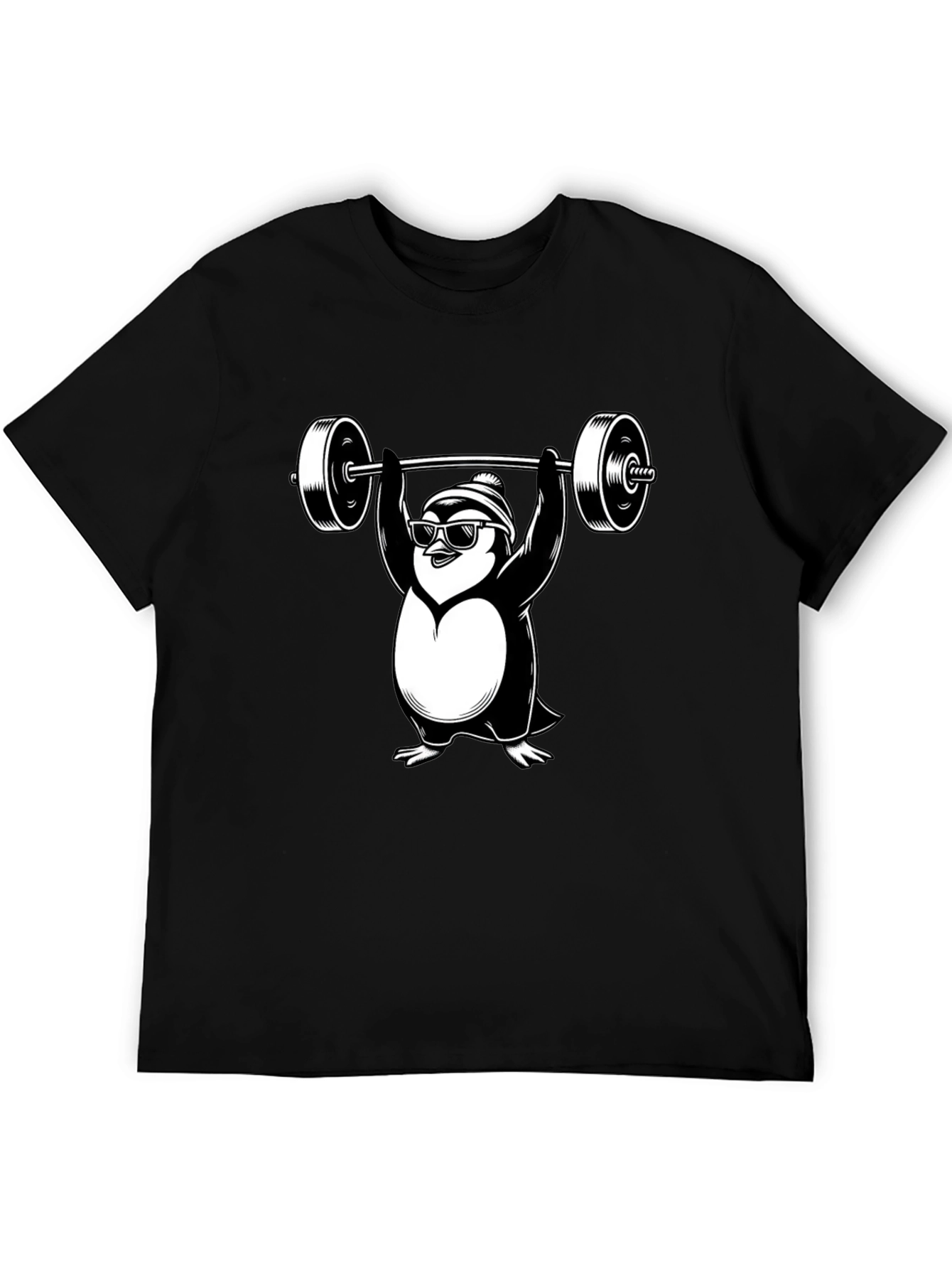 Penguin Weightlifting Graphic Tee