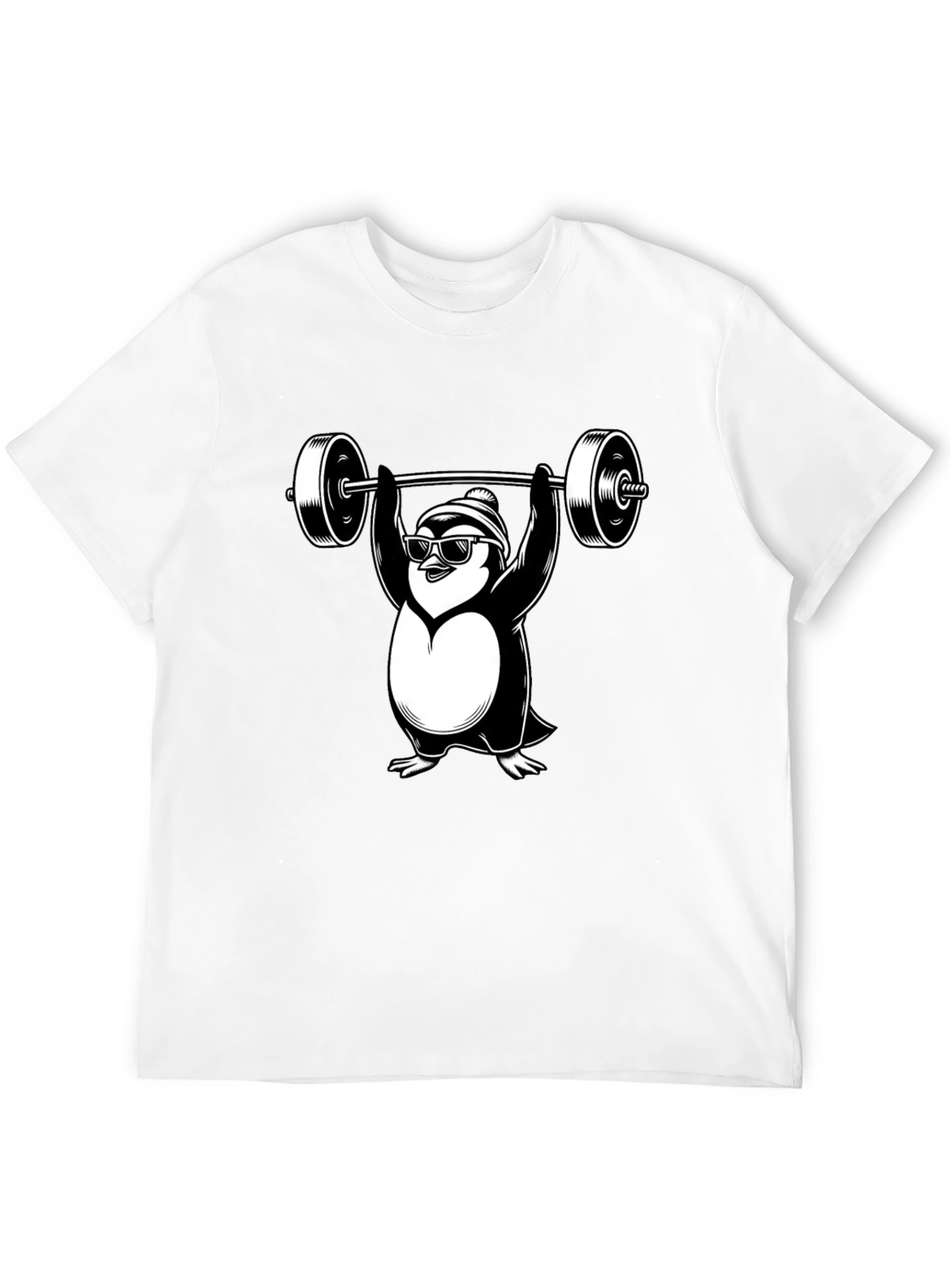 Penguin Weightlifting Graphic Tee