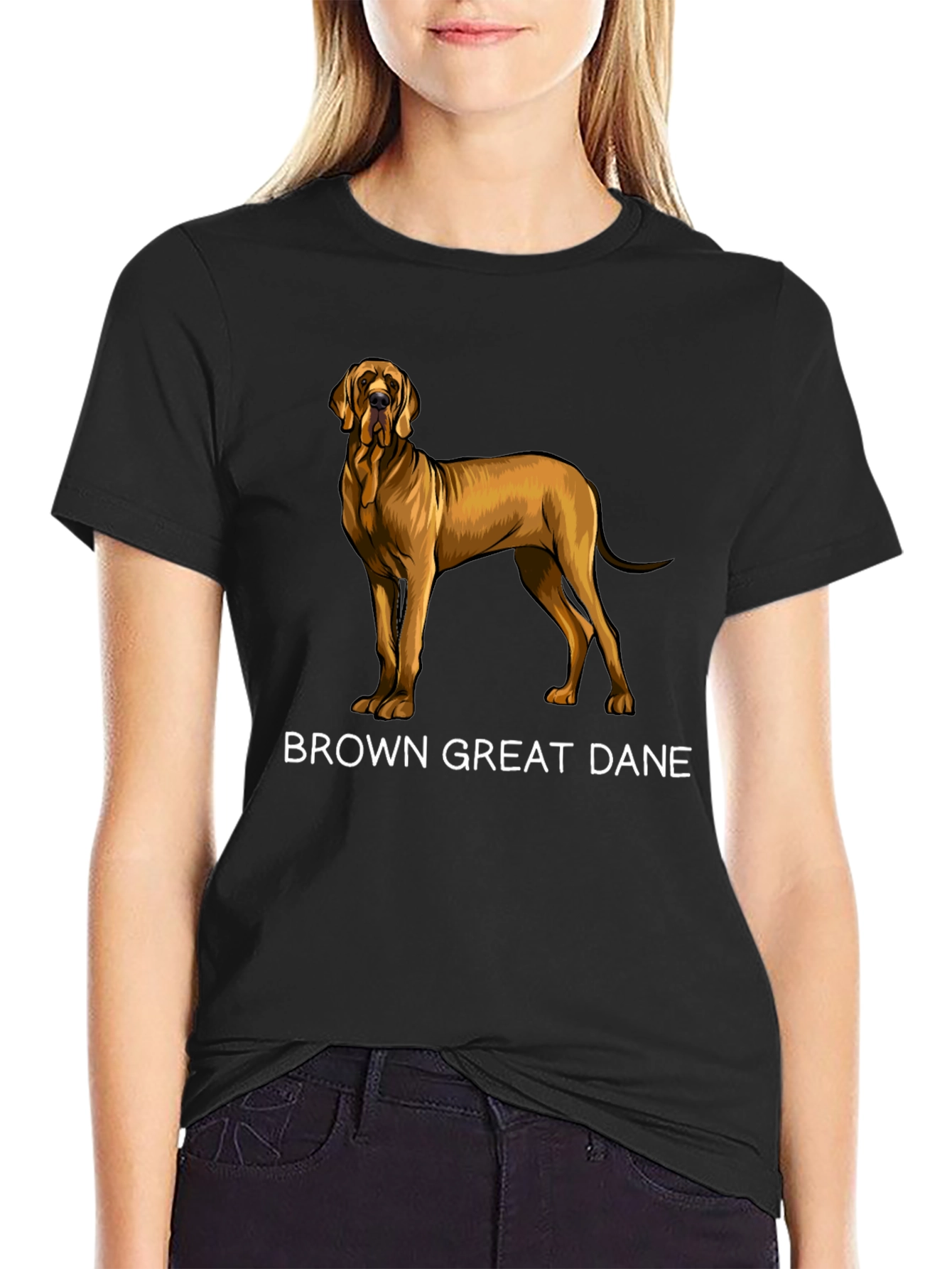 Brown Great Dane Graphic T-Shirt