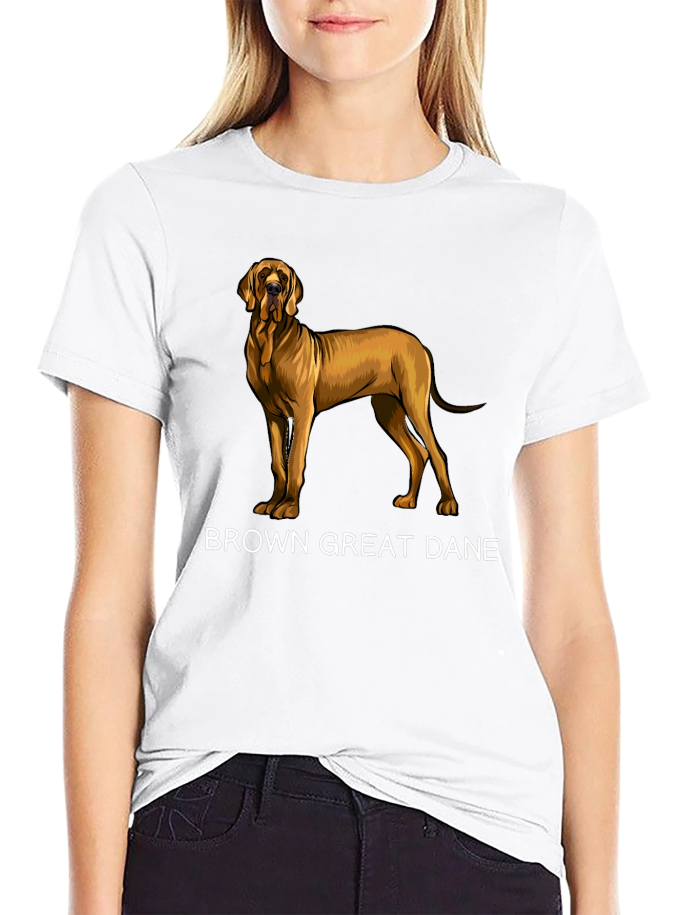Brown Great Dane Graphic T-Shirt