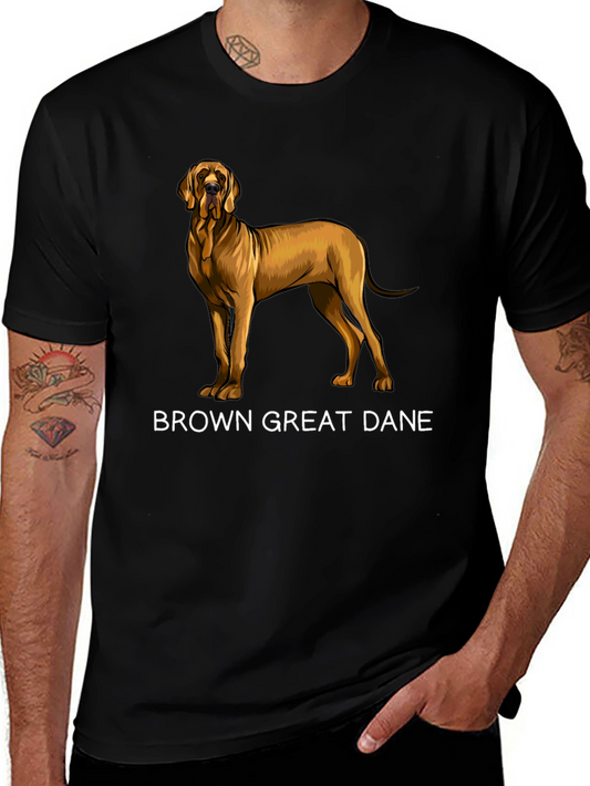 Brown Great Dane Graphic T-Shirt