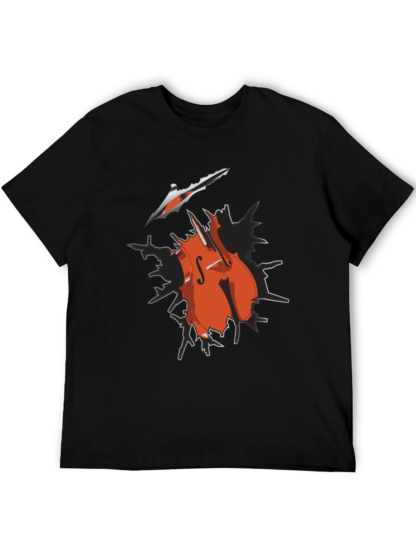 Music Lovers Black Graphic Tee