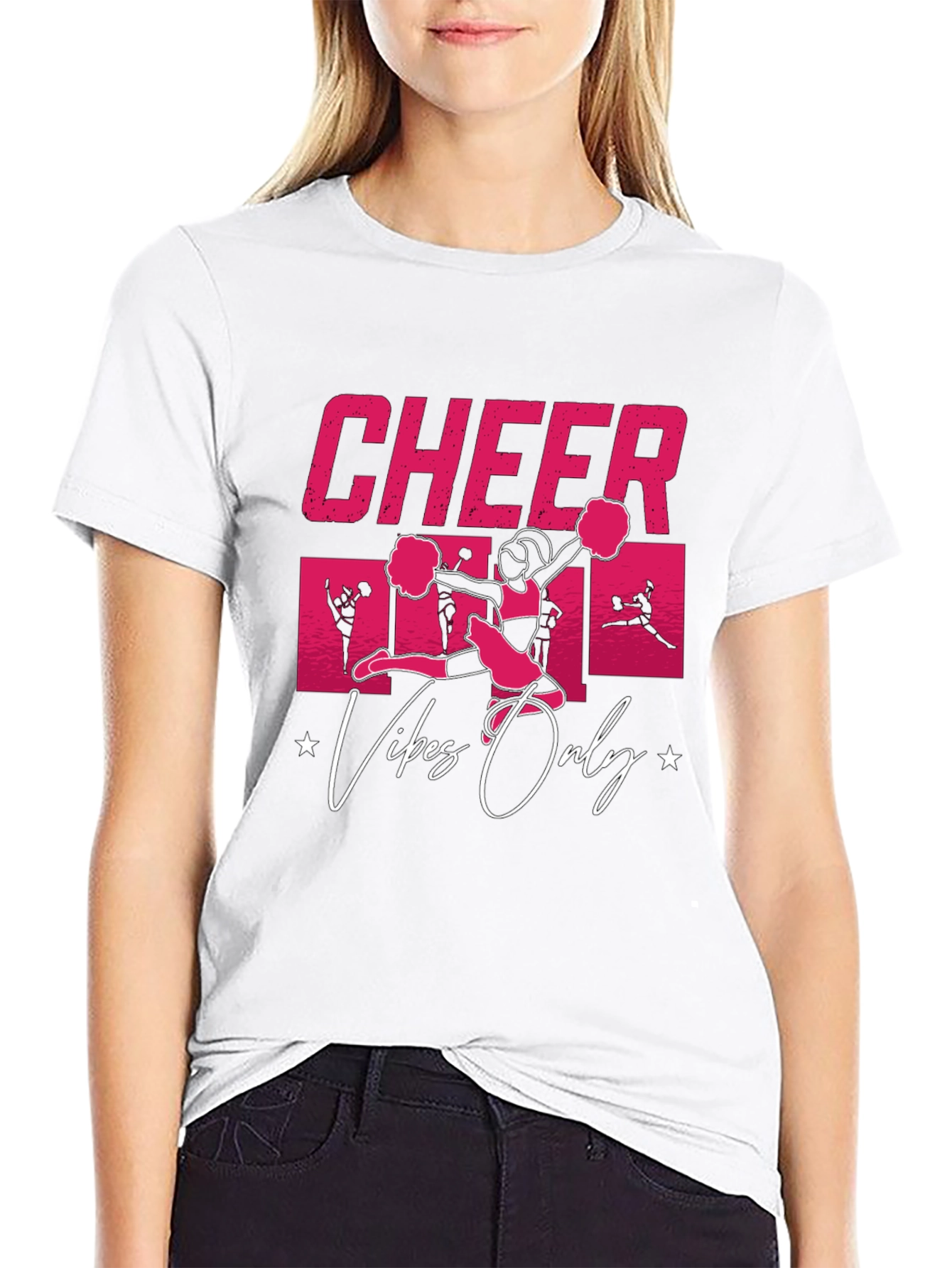 Cheer Vibes Only Graphic T-Shirt