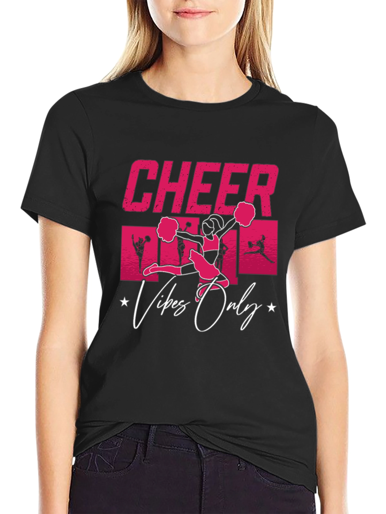 Cheer Vibes Only Graphic T-Shirt