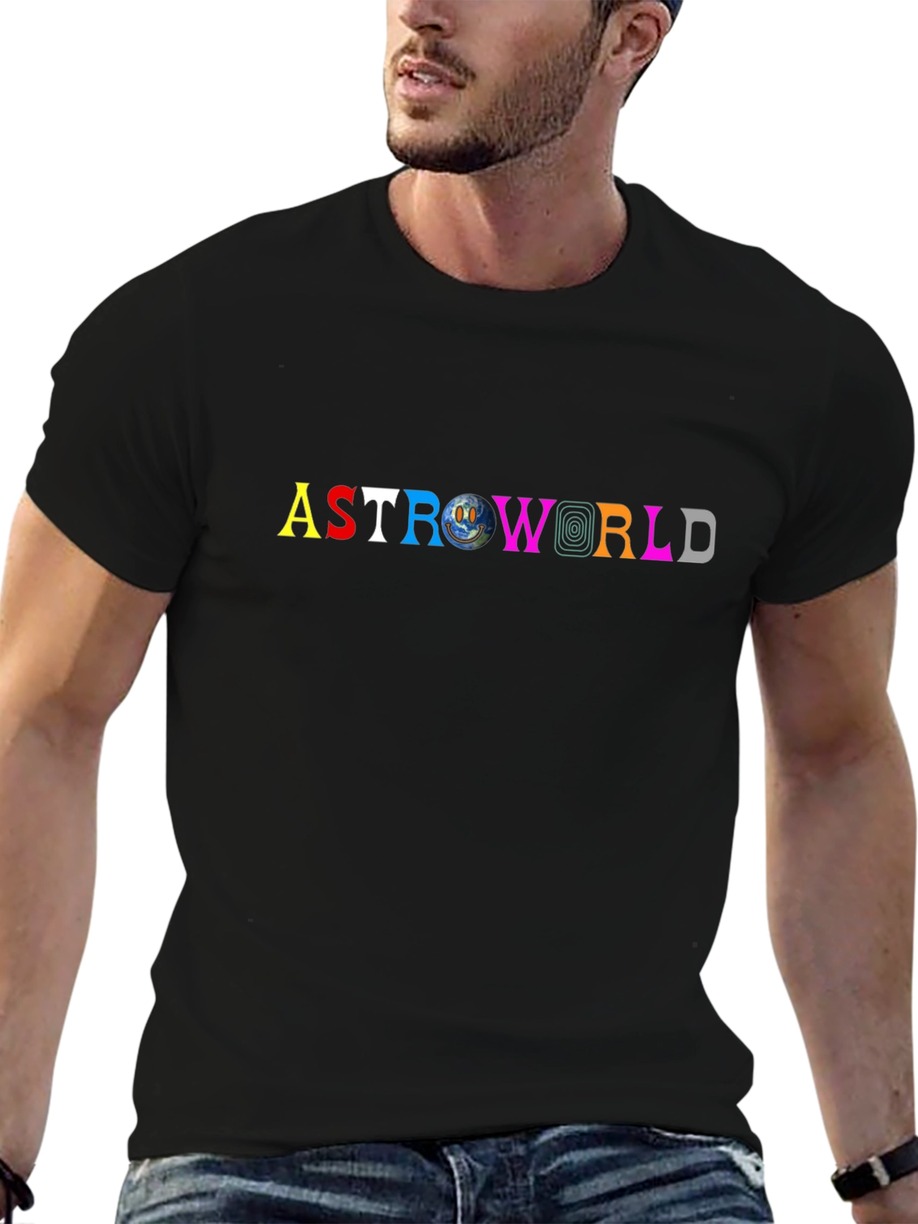 Astroworld Graphic T-Shirt - Black Cotton Tee