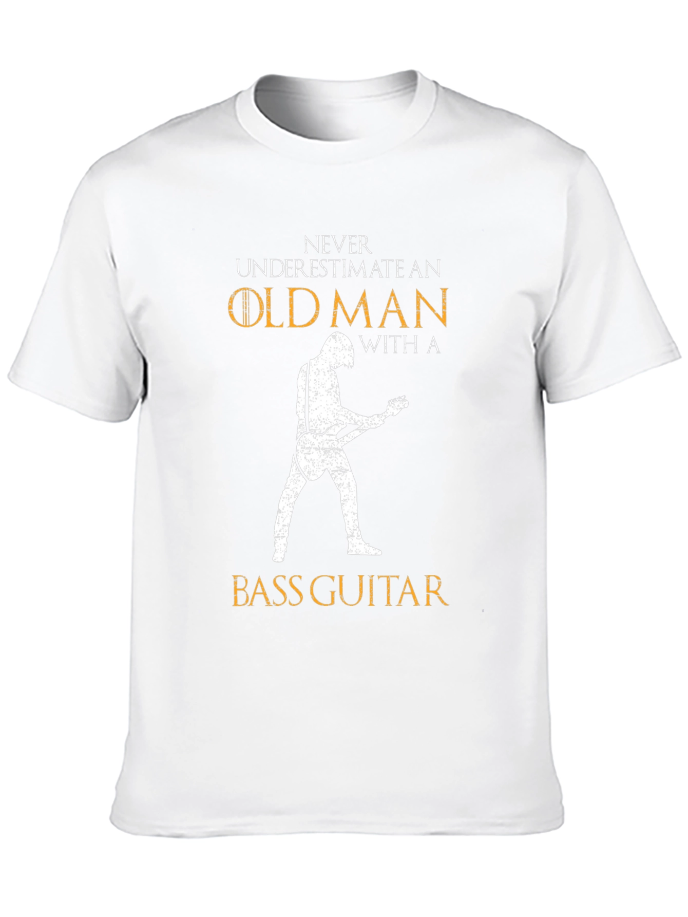 Never Underestimate an Old Man Bass Guitar T-Shirt