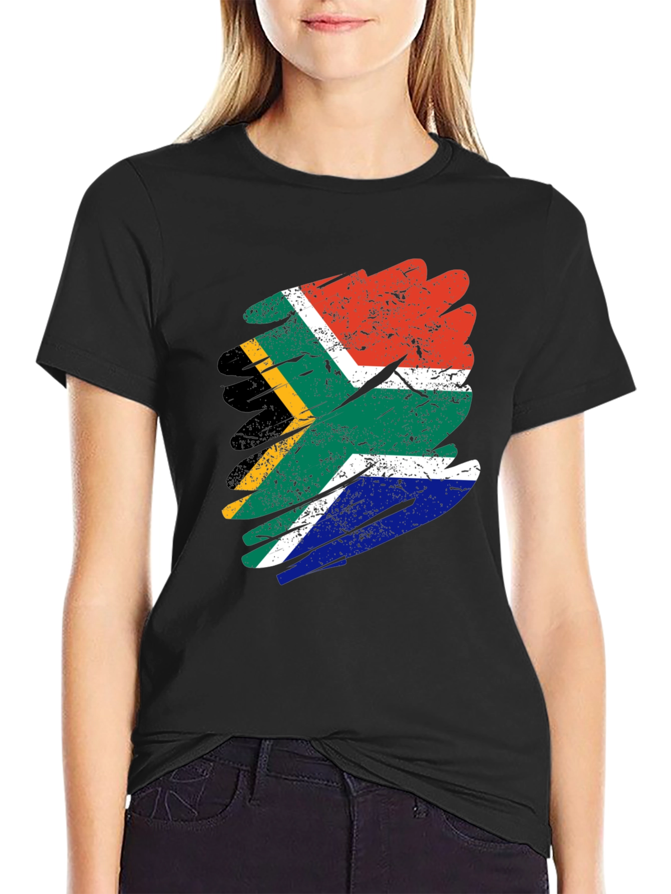 South African Flag T-Shirt - Distressed Design
