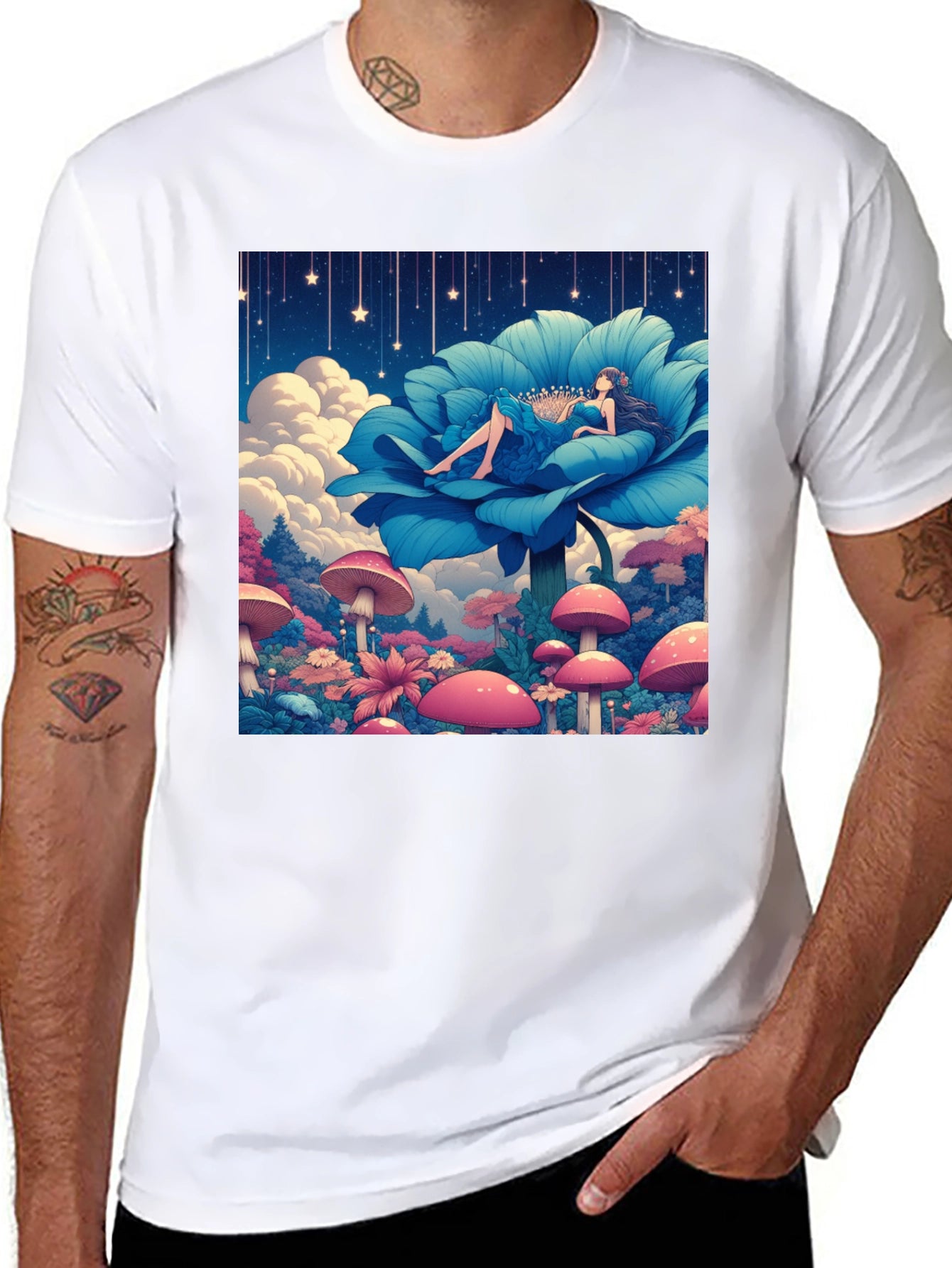 Fantasy Flower Girl Graphic Tee
