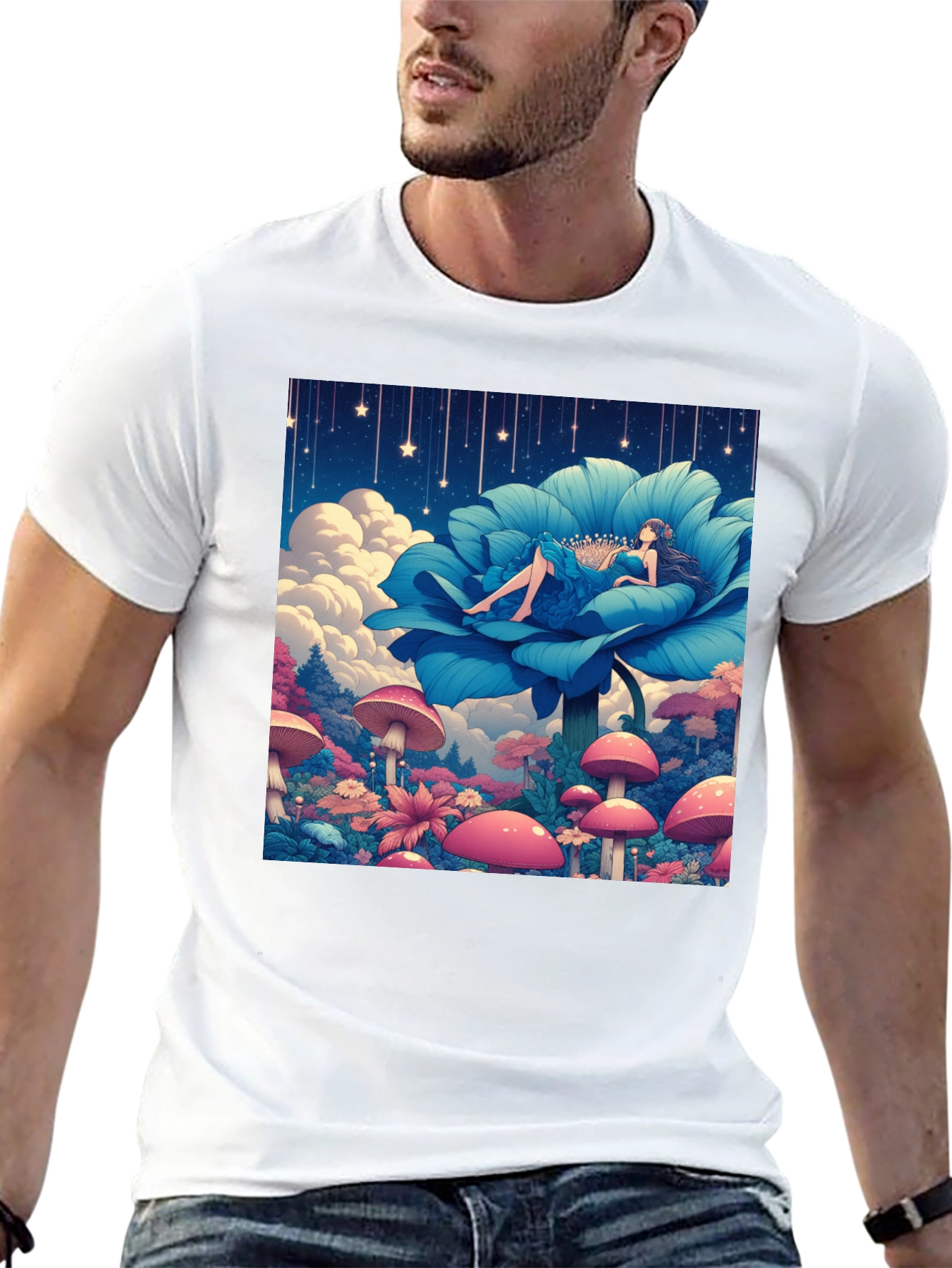 Fantasy Flower Girl Graphic Tee