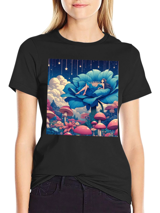 Fantasy Flower Girl Graphic Tee