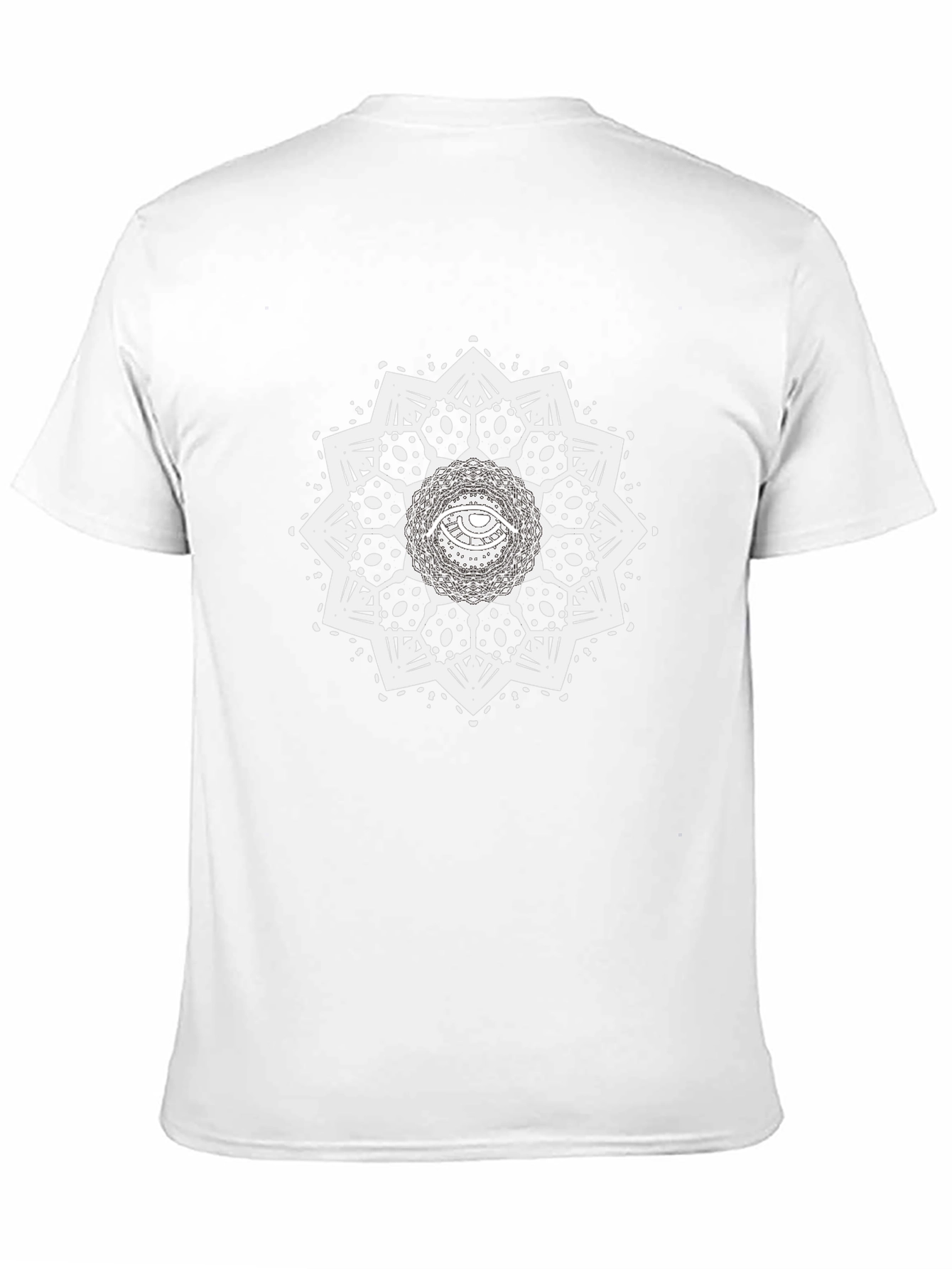 Eye Mandala Graphic Tee - Black Cotton Casual Shirt