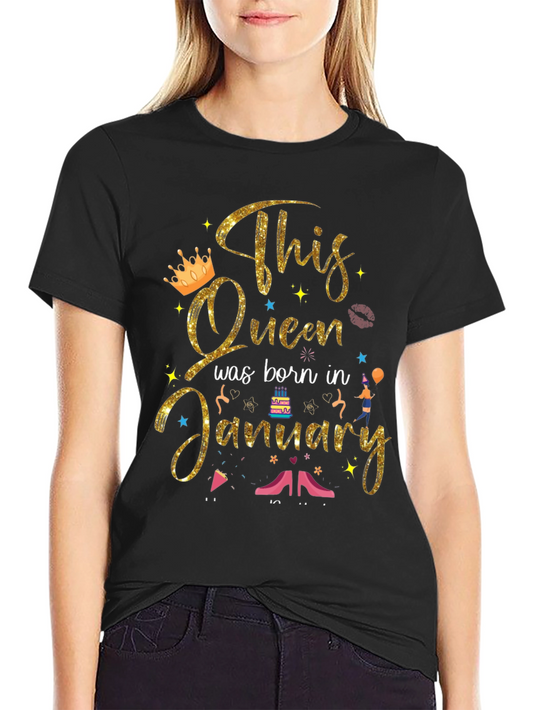 Birthday Queen January T-Shirt