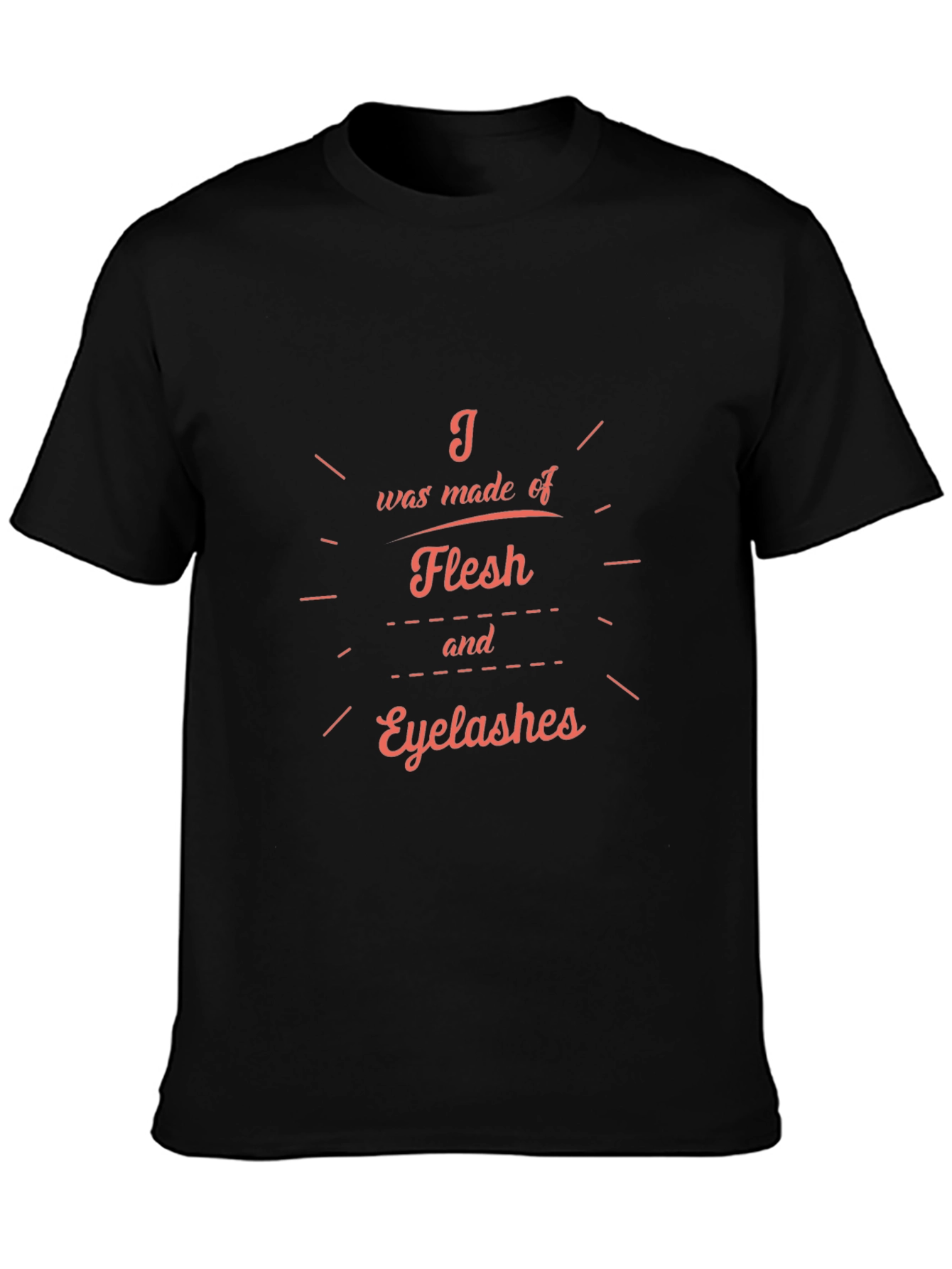 Flesh & Eyelashes Graphic Black T-Shirt
