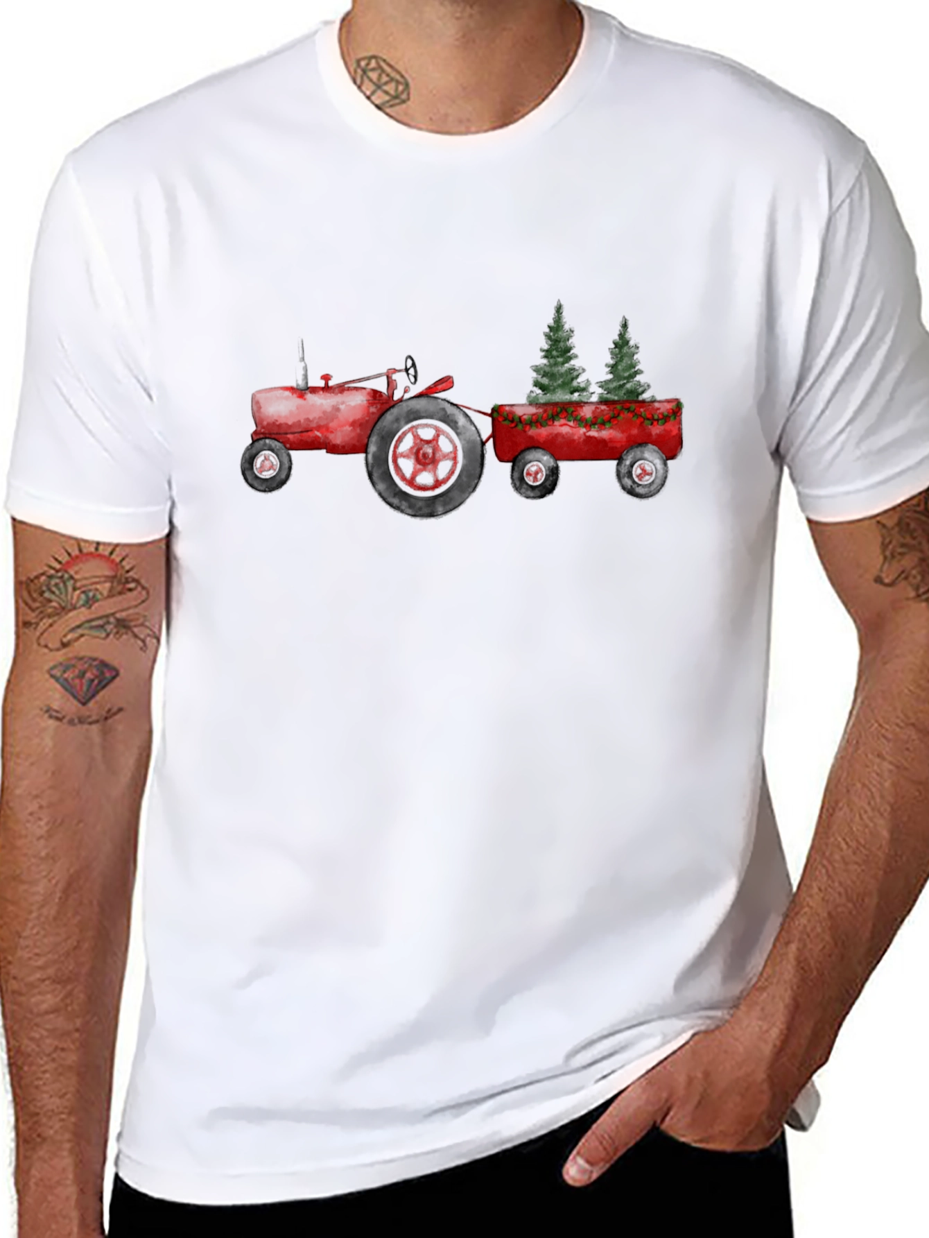 Christmas Tractor T-Shirt