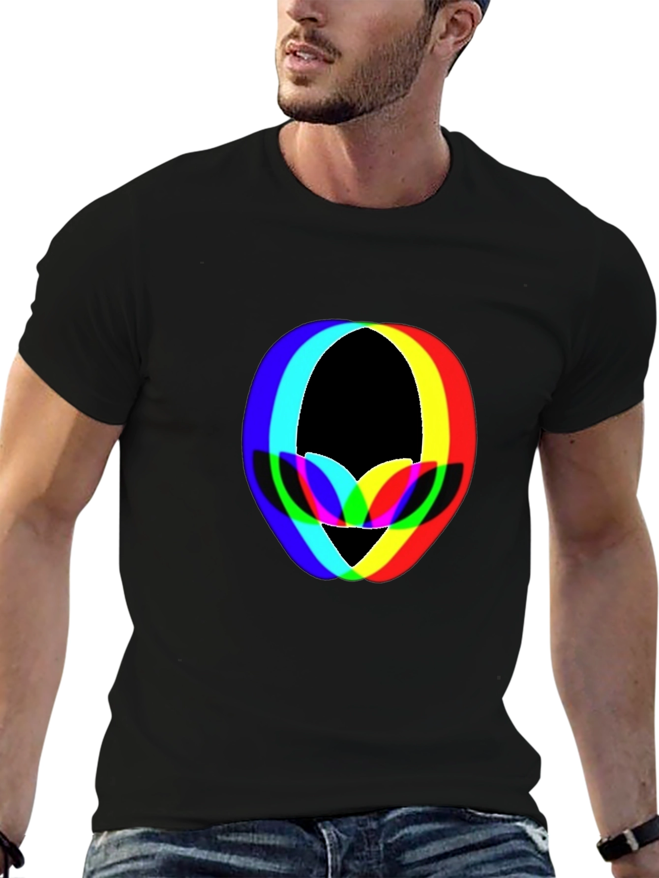 Retro Alien Head Graphic T-Shirt