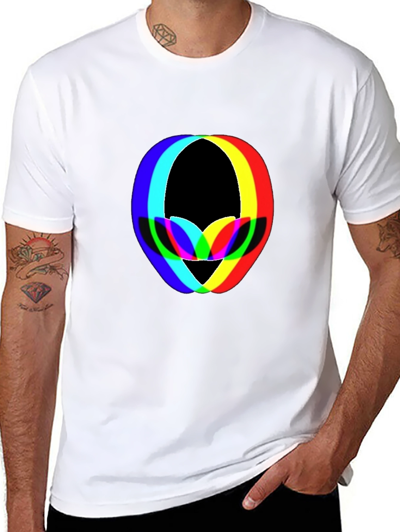 Retro Alien Head Graphic T-Shirt