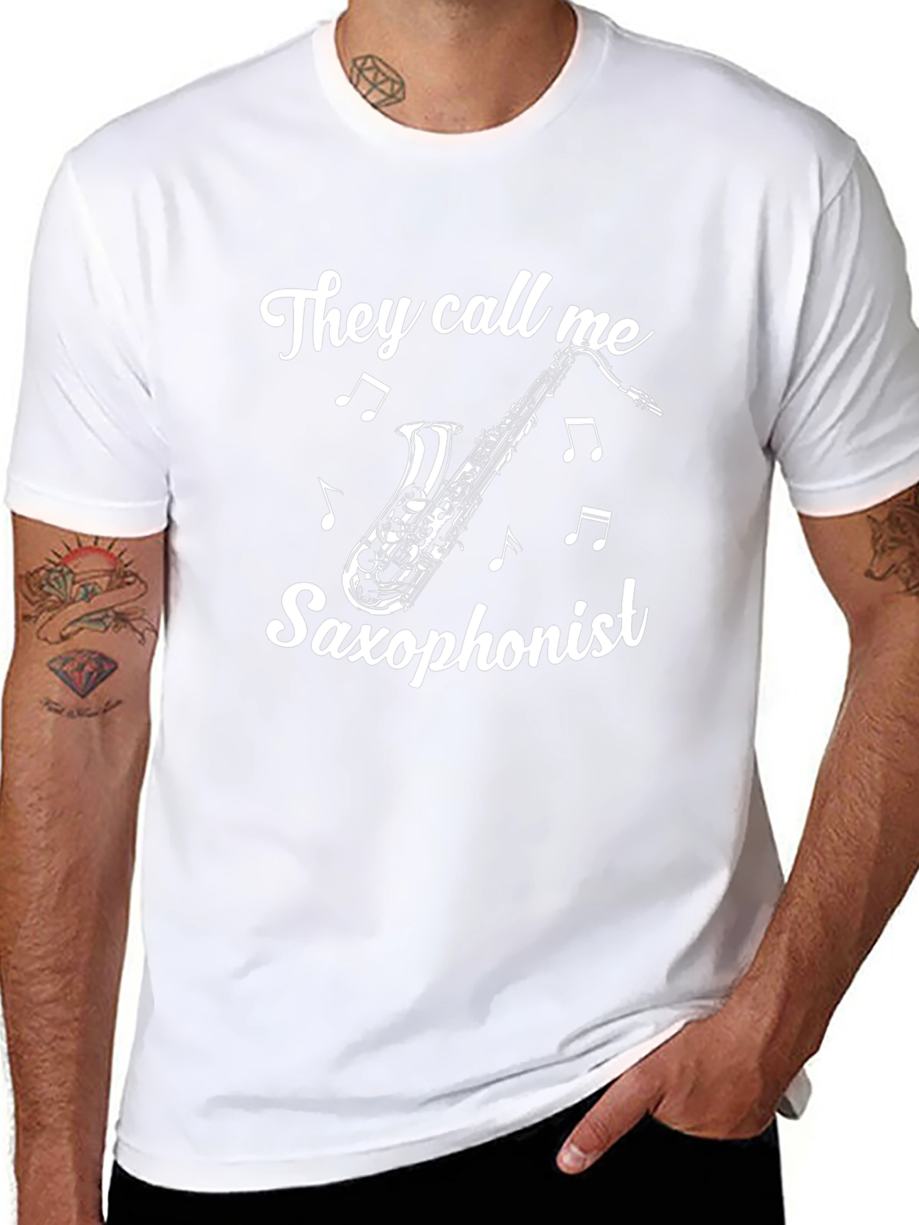 Saxophonist Graphic Tee - Music Lovers T-Shirt