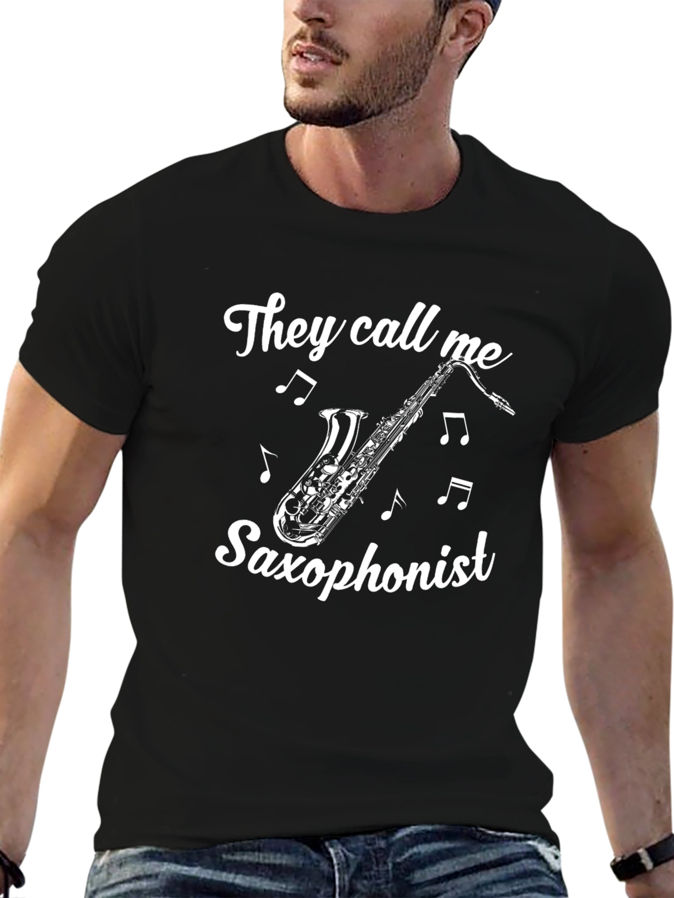 Saxophonist Graphic Tee - Music Lovers T-Shirt