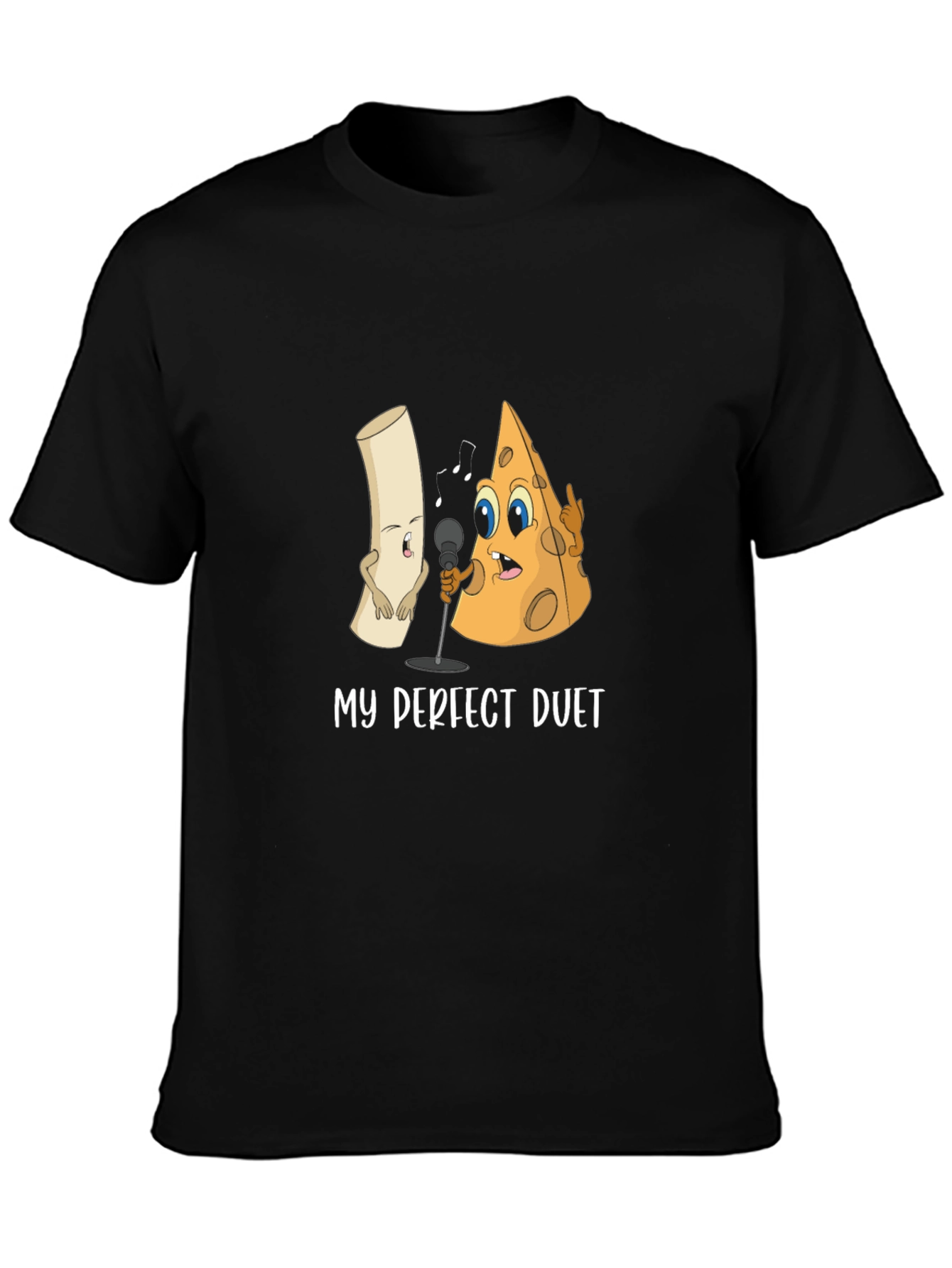 My Perfect Duet T-Shirt: Cheese and Macaroni Cartoon Tee