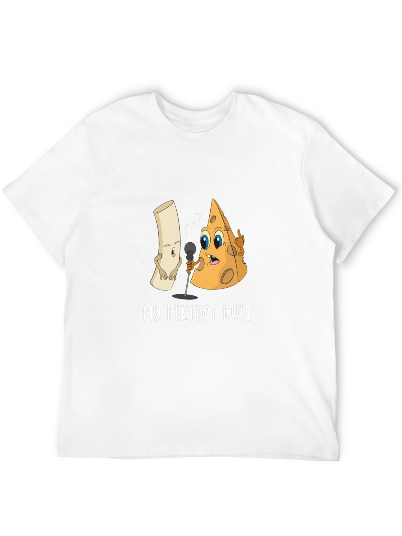 My Perfect Duet T-Shirt: Cheese and Macaroni Cartoon Tee