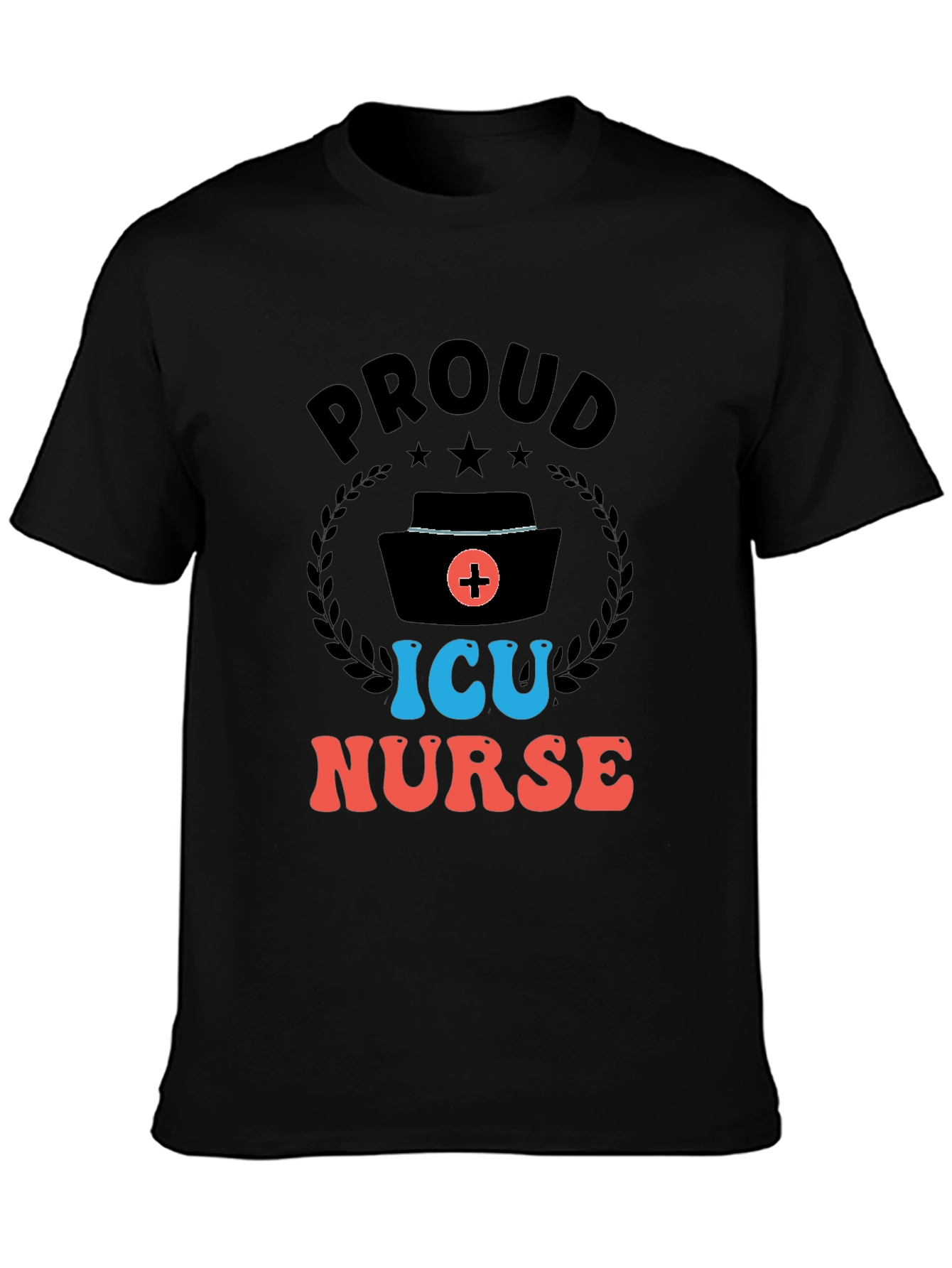 Proud ICU Nurse Graphic T-Shirt