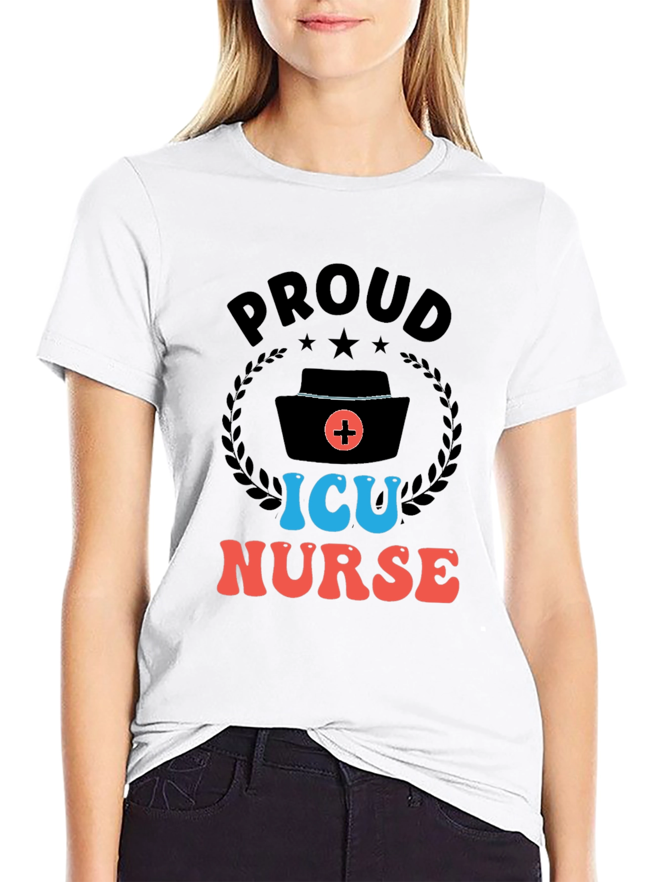 Proud ICU Nurse Graphic T-Shirt