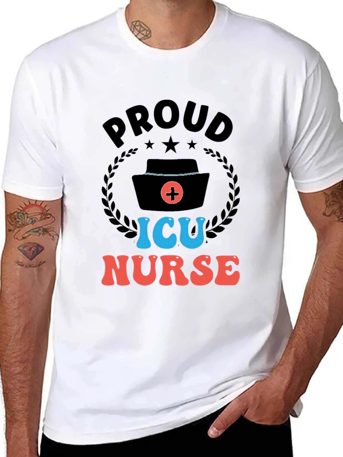 Proud ICU Nurse Graphic T-Shirt