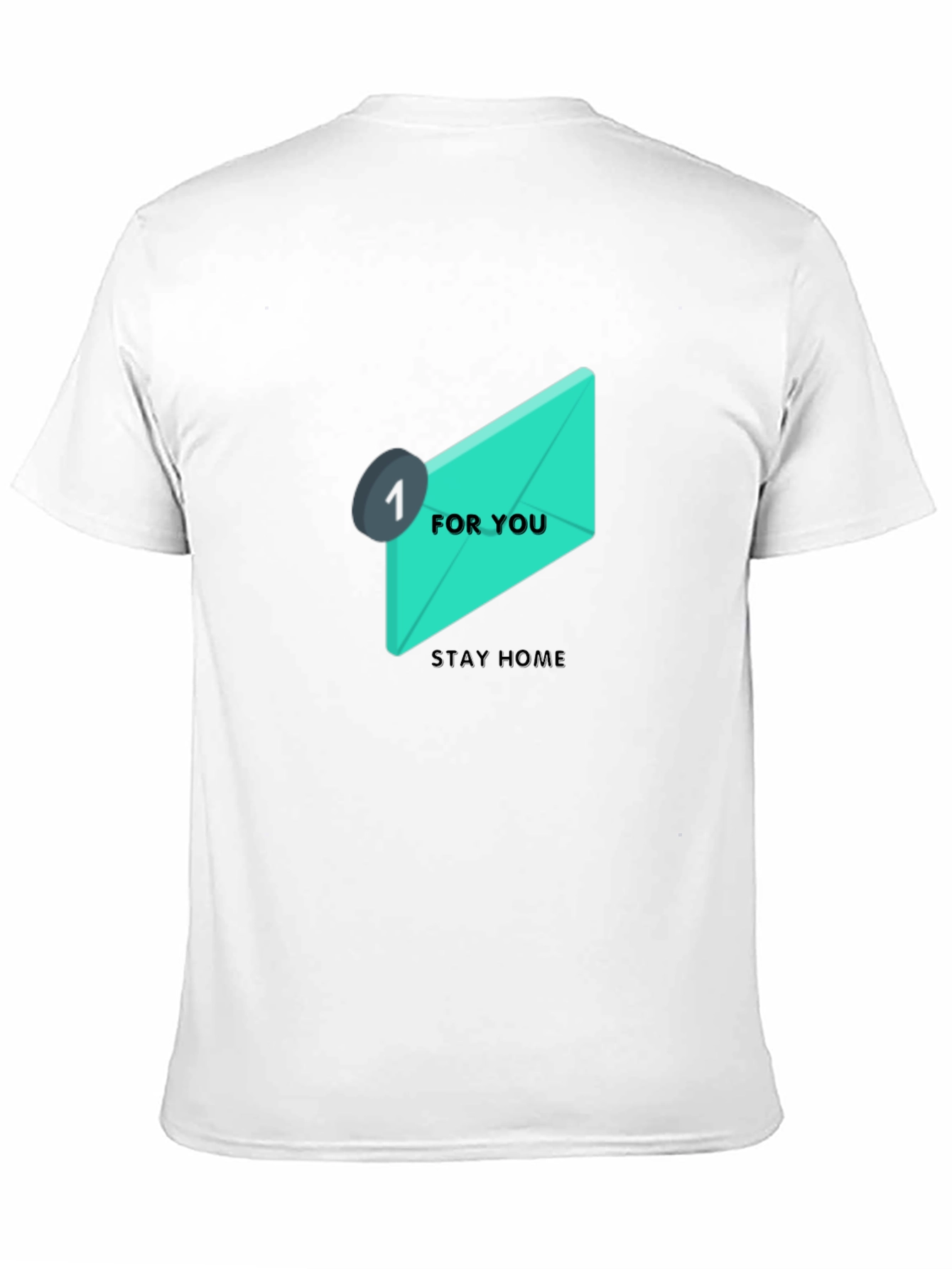 Stay Home Email Graphic Tee - Black