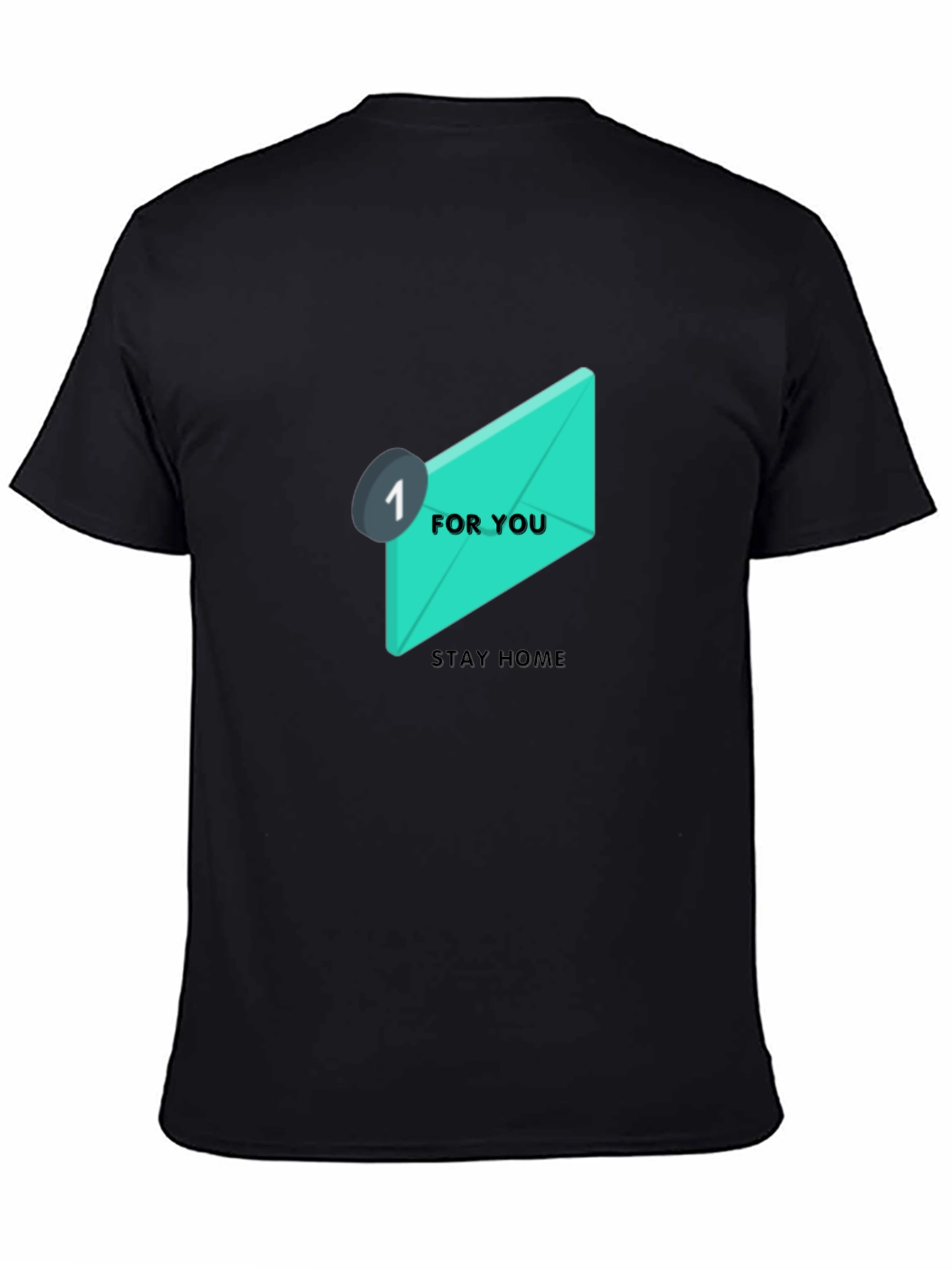 Stay Home Email Graphic Tee - Black