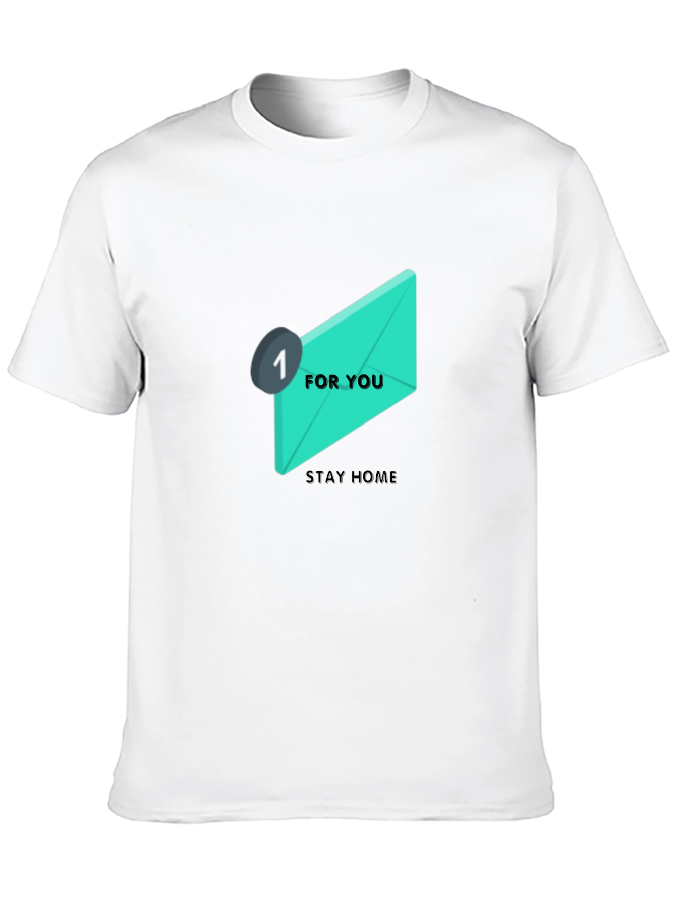 Stay Home Email Graphic Tee - Black