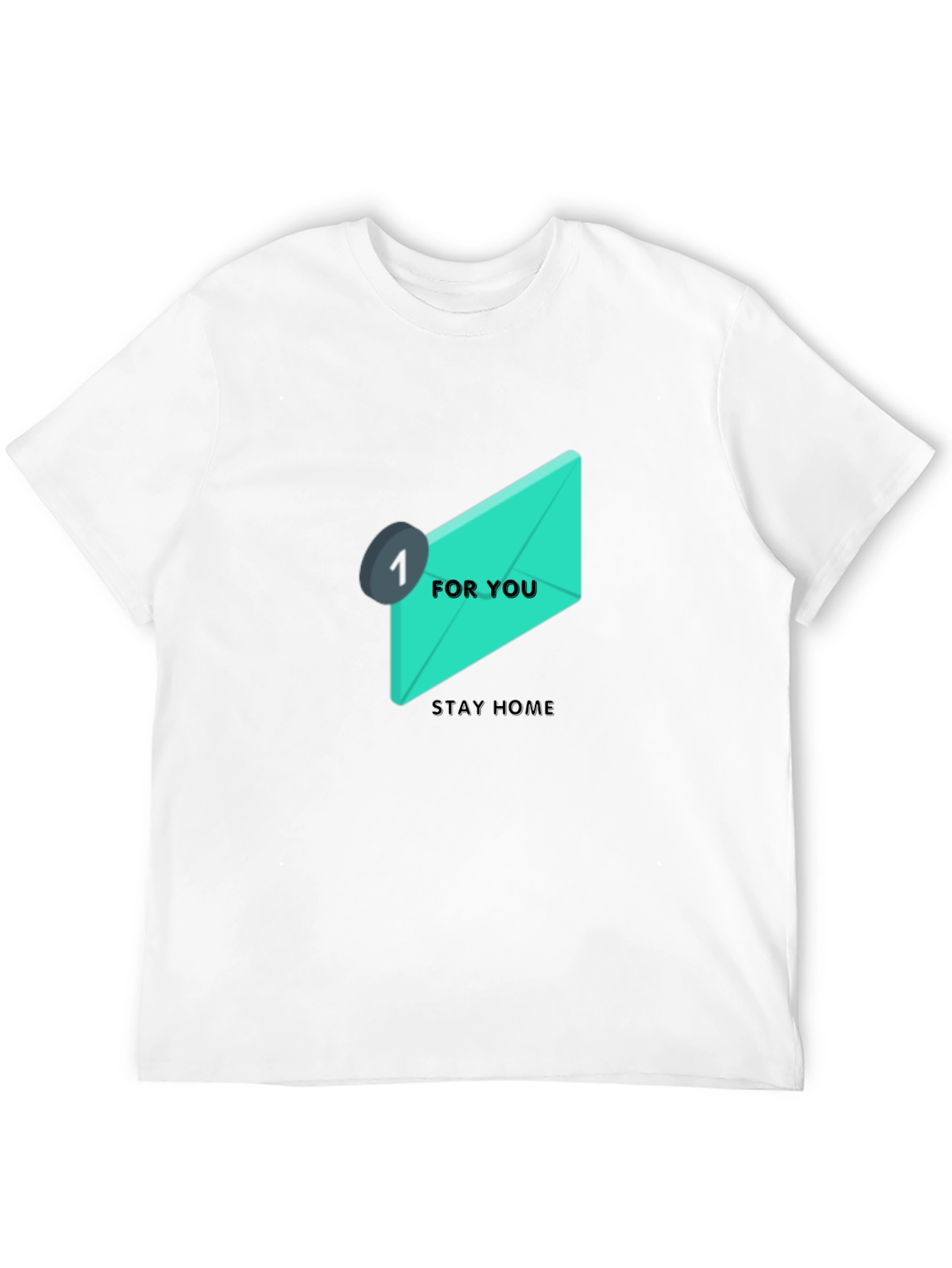 Stay Home Email Graphic Tee - Black