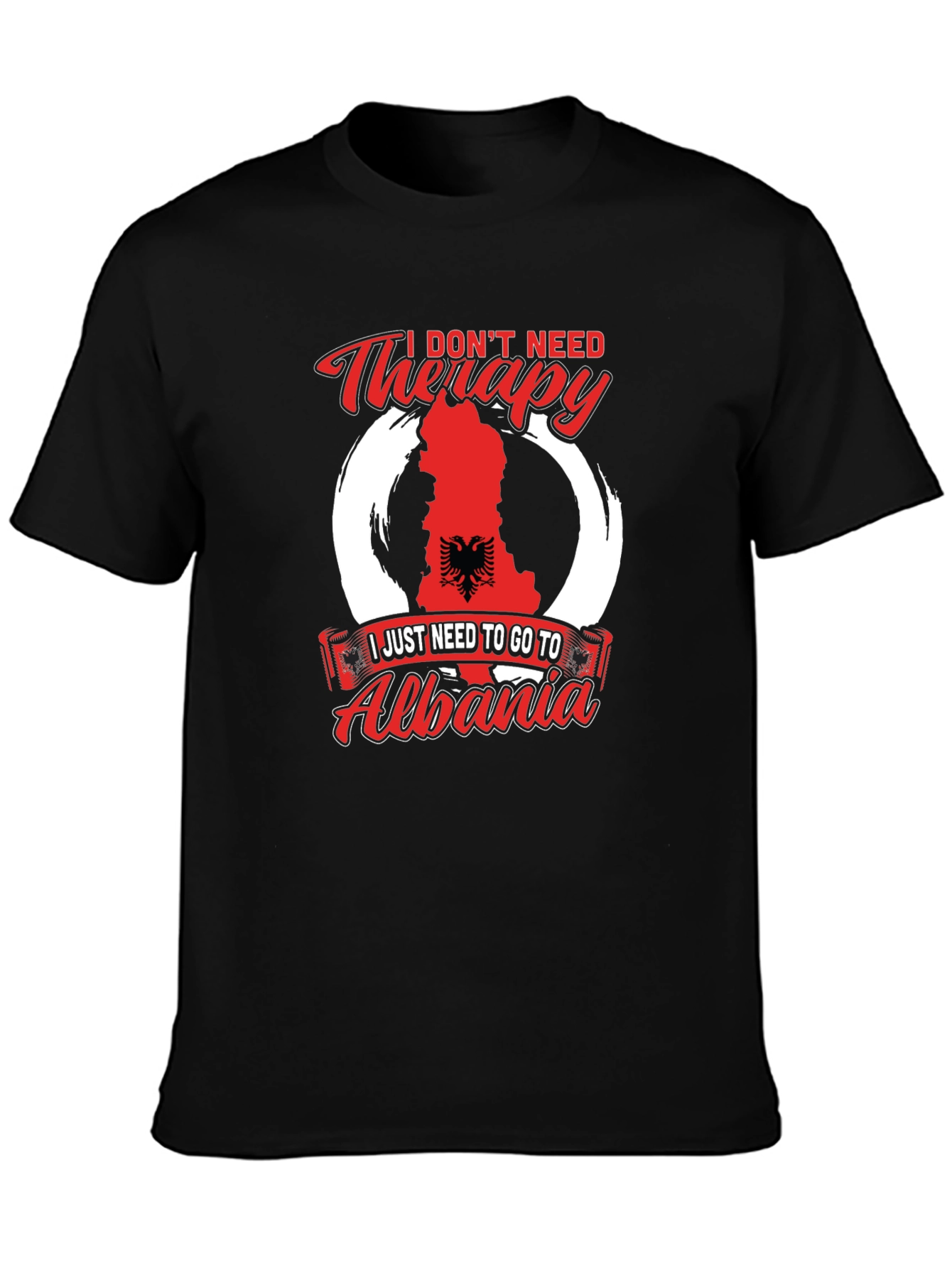Albania Therapy T-Shirt - Novelty Graphic Tee