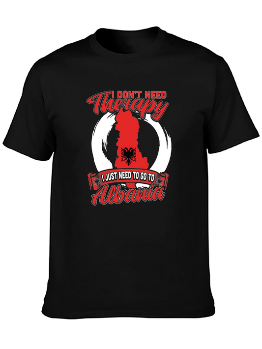 Albania Therapy T-Shirt - Novelty Graphic Tee